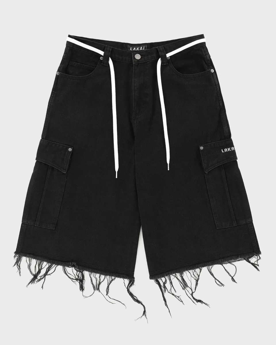 lakai-cargo-jumbo-jort-short-jean-black image 1