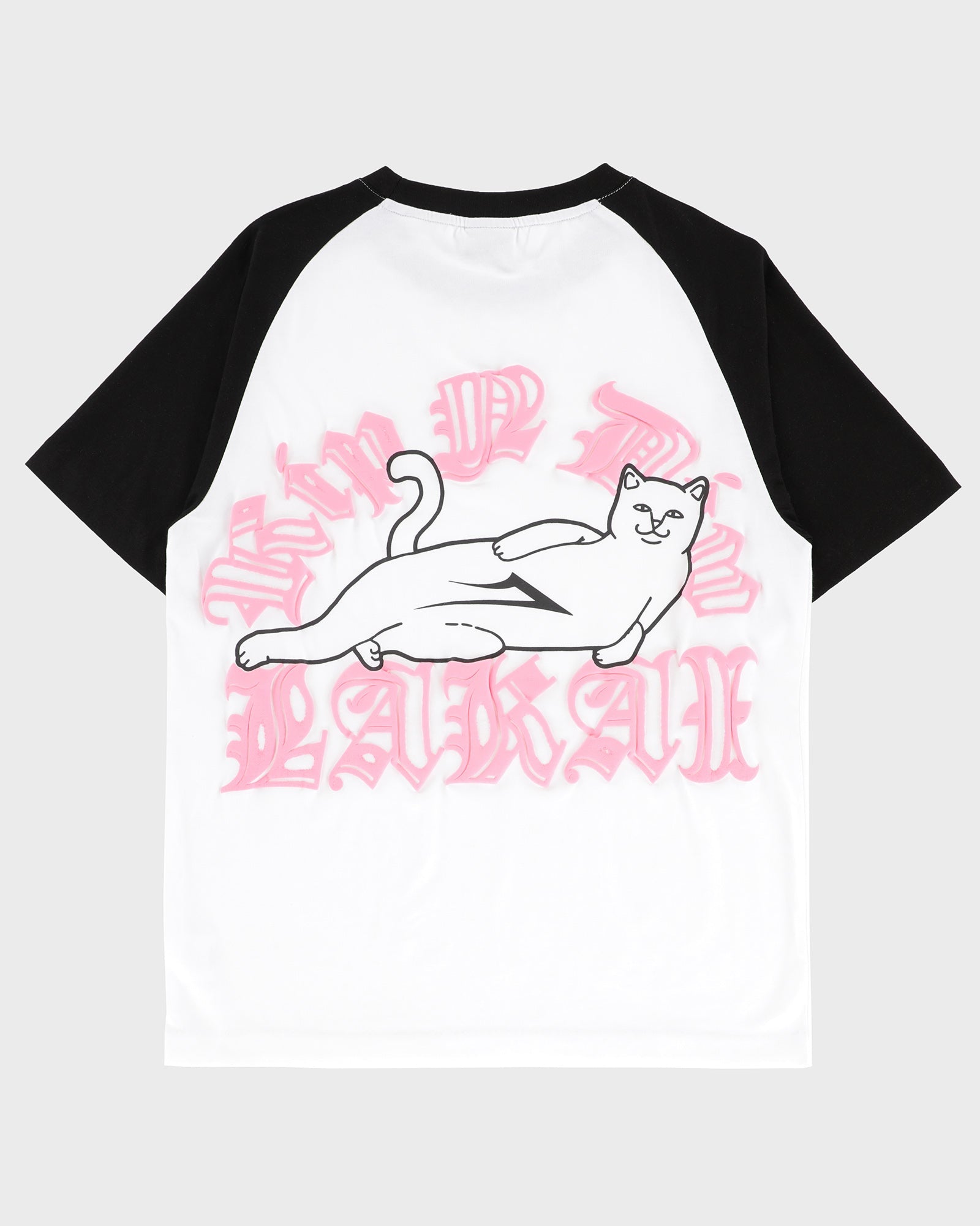 lakai-x-ripndip-raglan-ss-tee-t-shirt-blanc-noir image 2