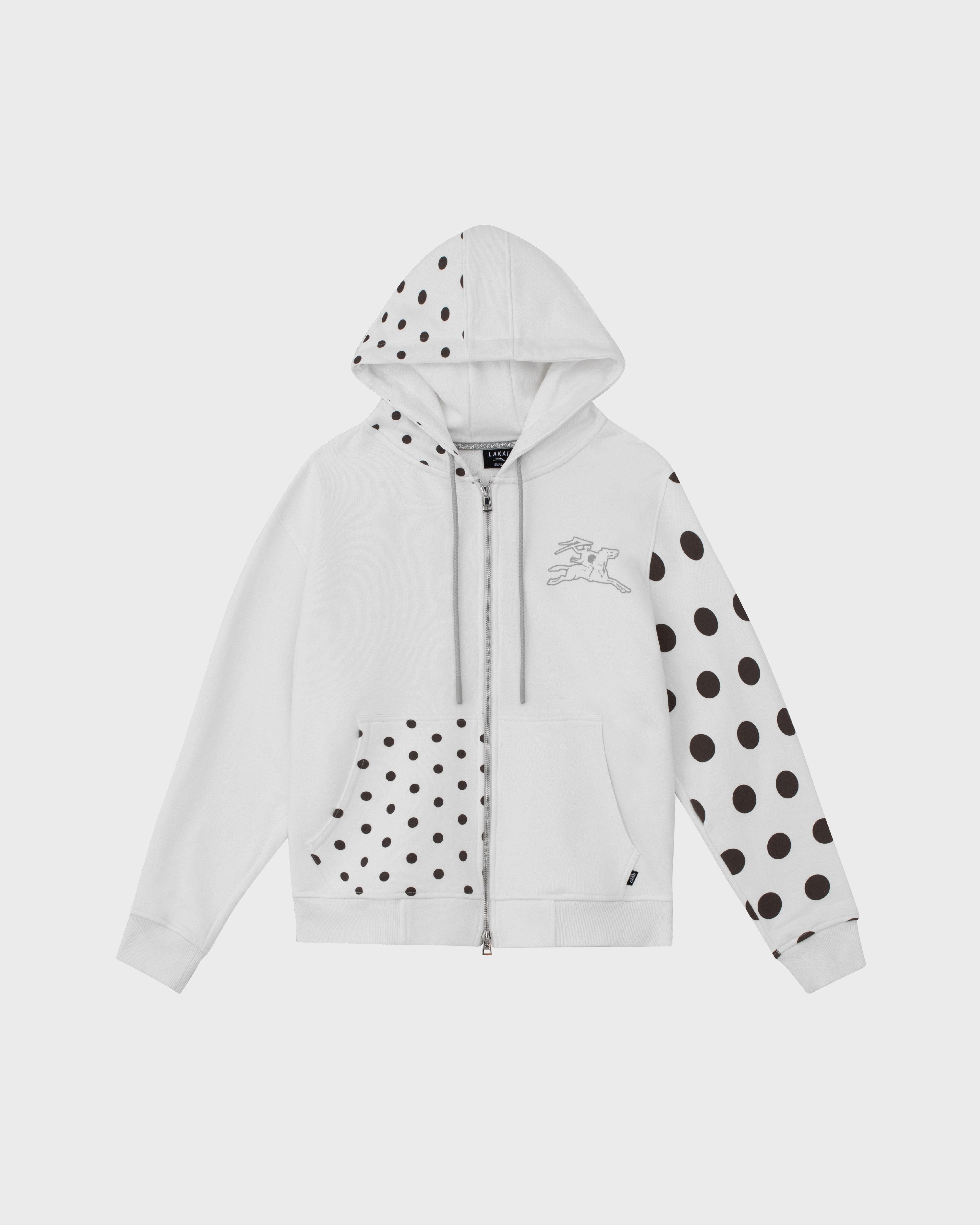 lakai-polka-zip-up-hoodie-white image 1