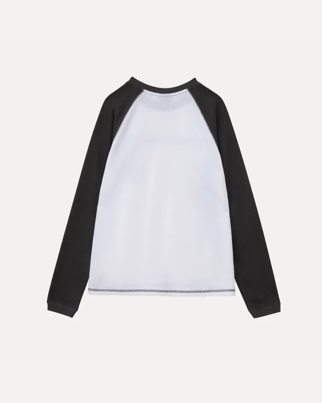 lakai-longsleeve-raglan-waffle-shirt-white-charcoal image 1