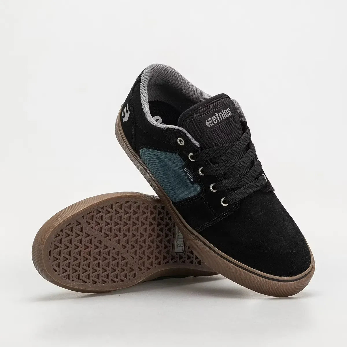 etnies-barge-ls-chaussures-skate-black-teal image 2