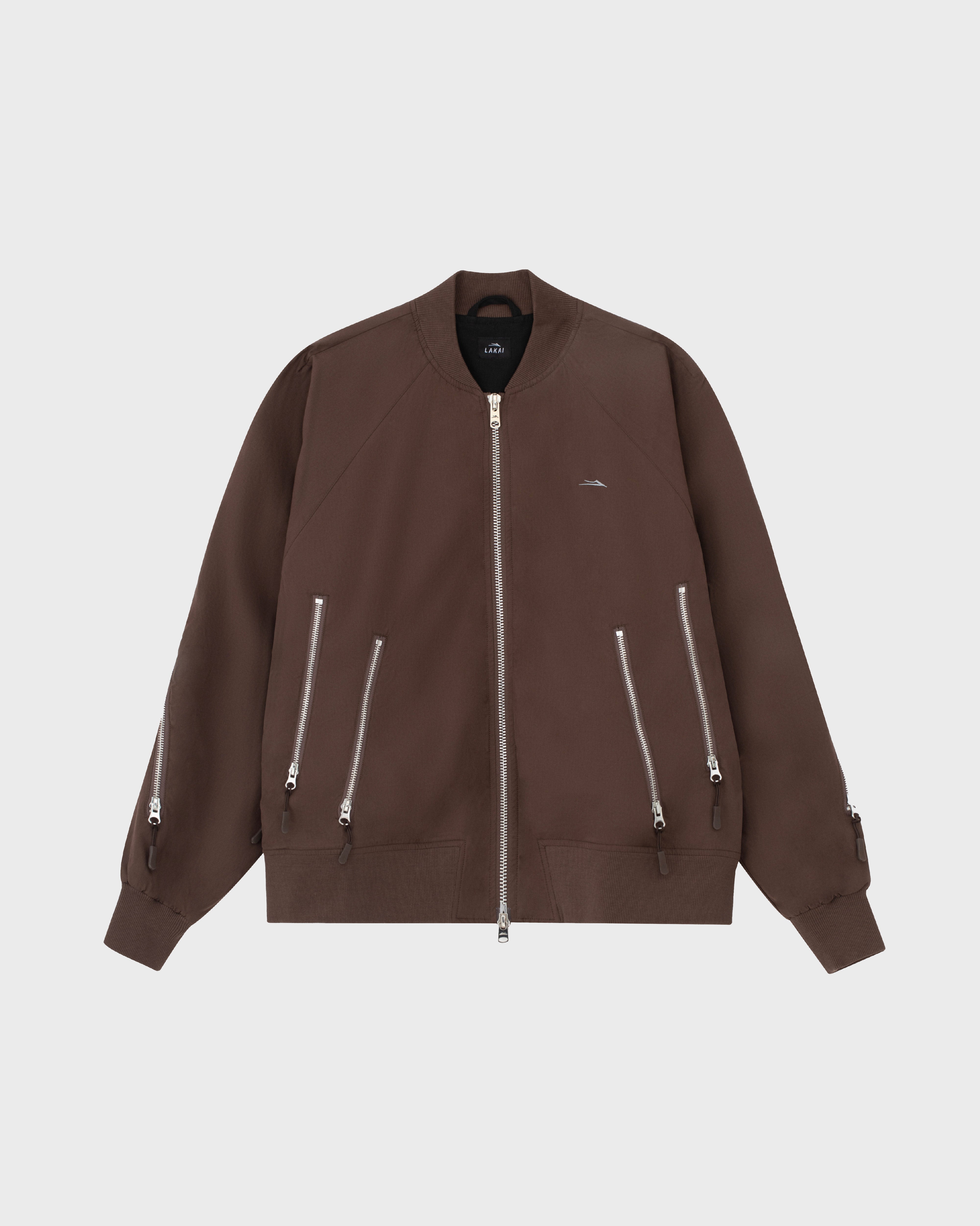 lakai-manchester-blouson-bomber-zip-slashed-brown image 1