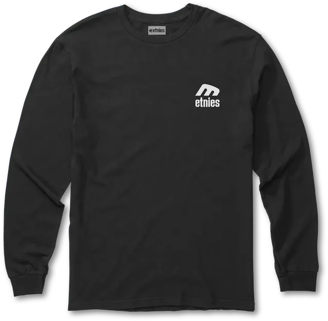 etnies-icon-ls-tee-t-shirt-black-white image 1