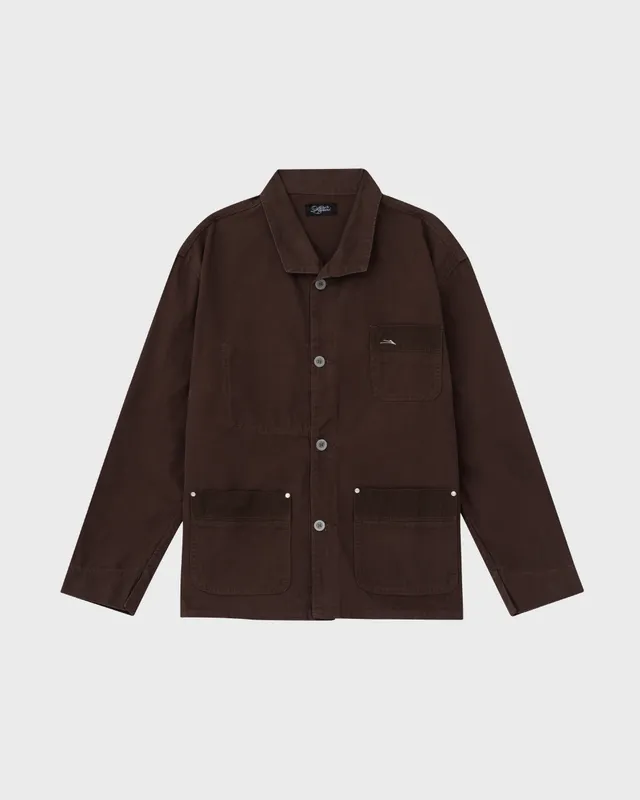 lakai-moleskin-chore-coat-marron-fonc image 1