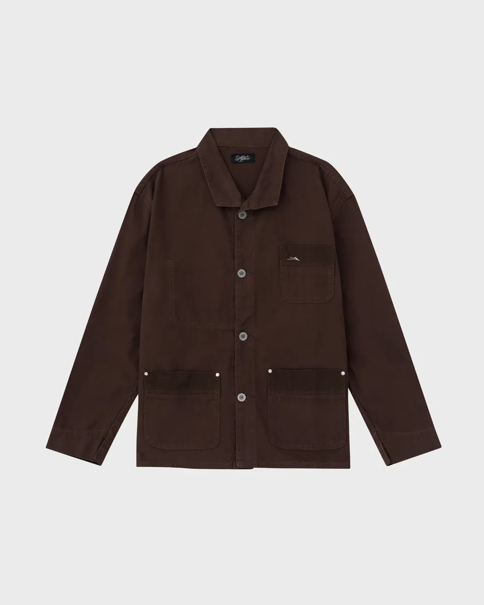 lakai-moleskin-chore-coat-marron-fonc image 1