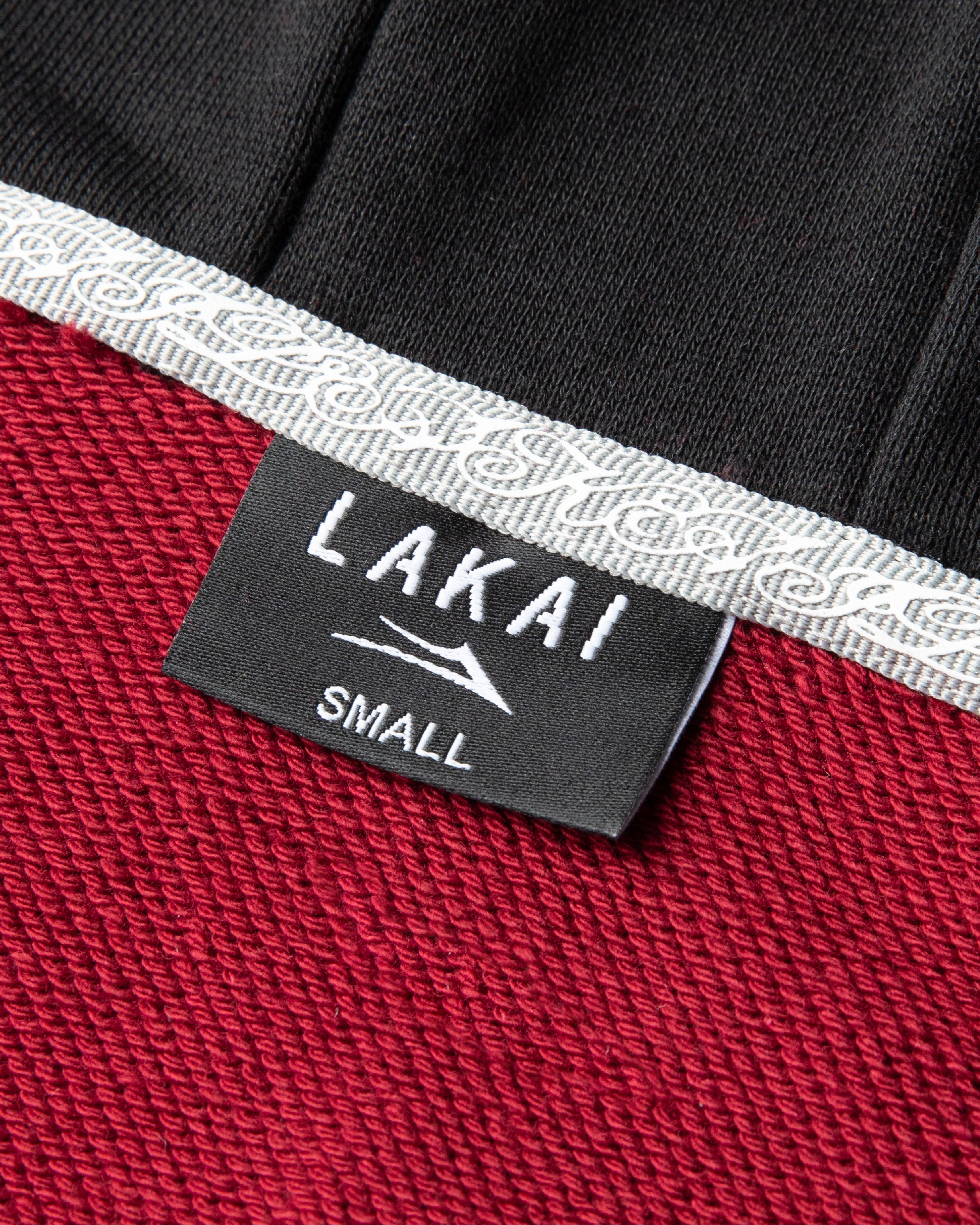 lakai-manchester-hoodie-zip-two-tone-red-dahlia-pirate-black image 3