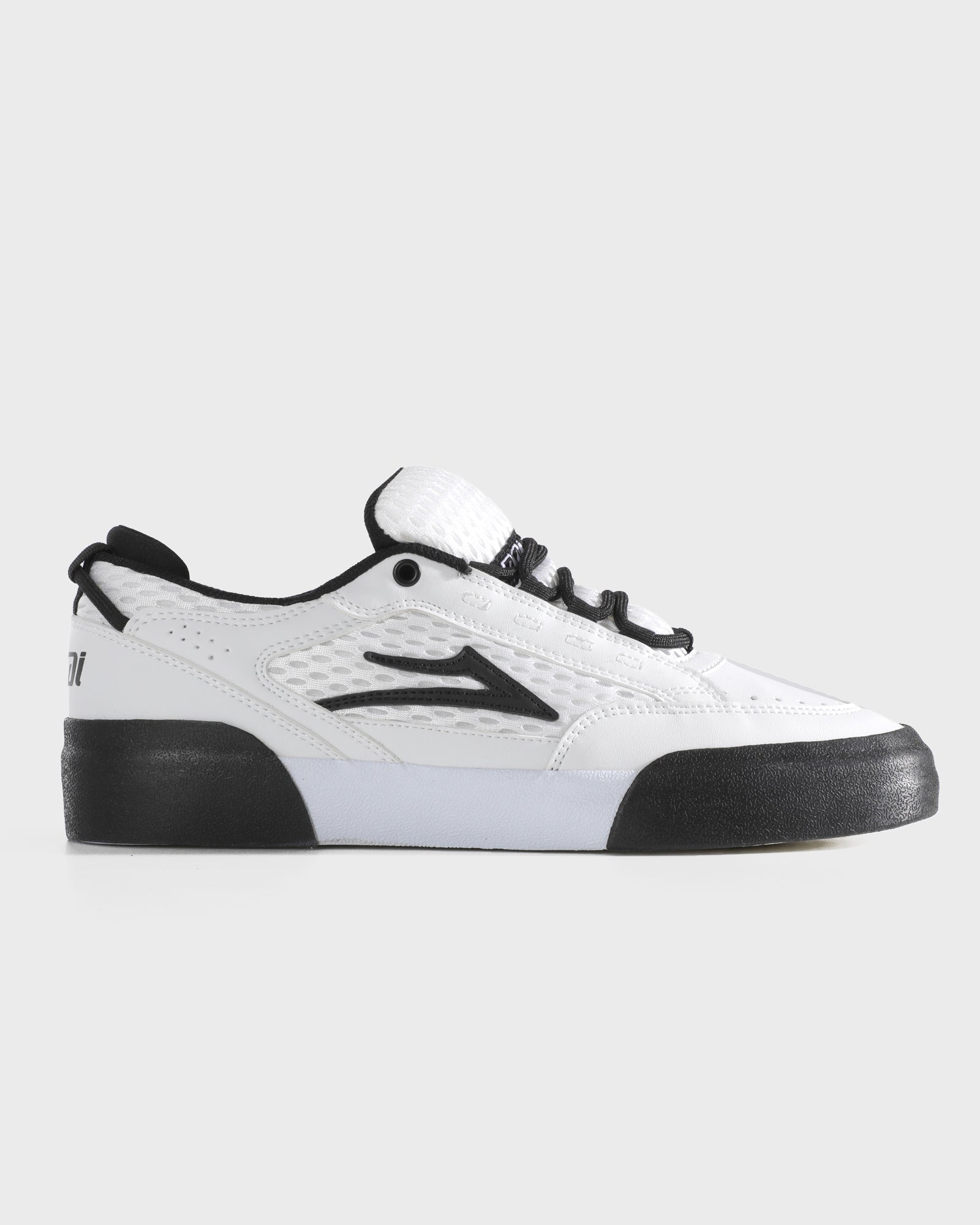 lakai-aran-chaussures-skate-white-leather-black image 1
