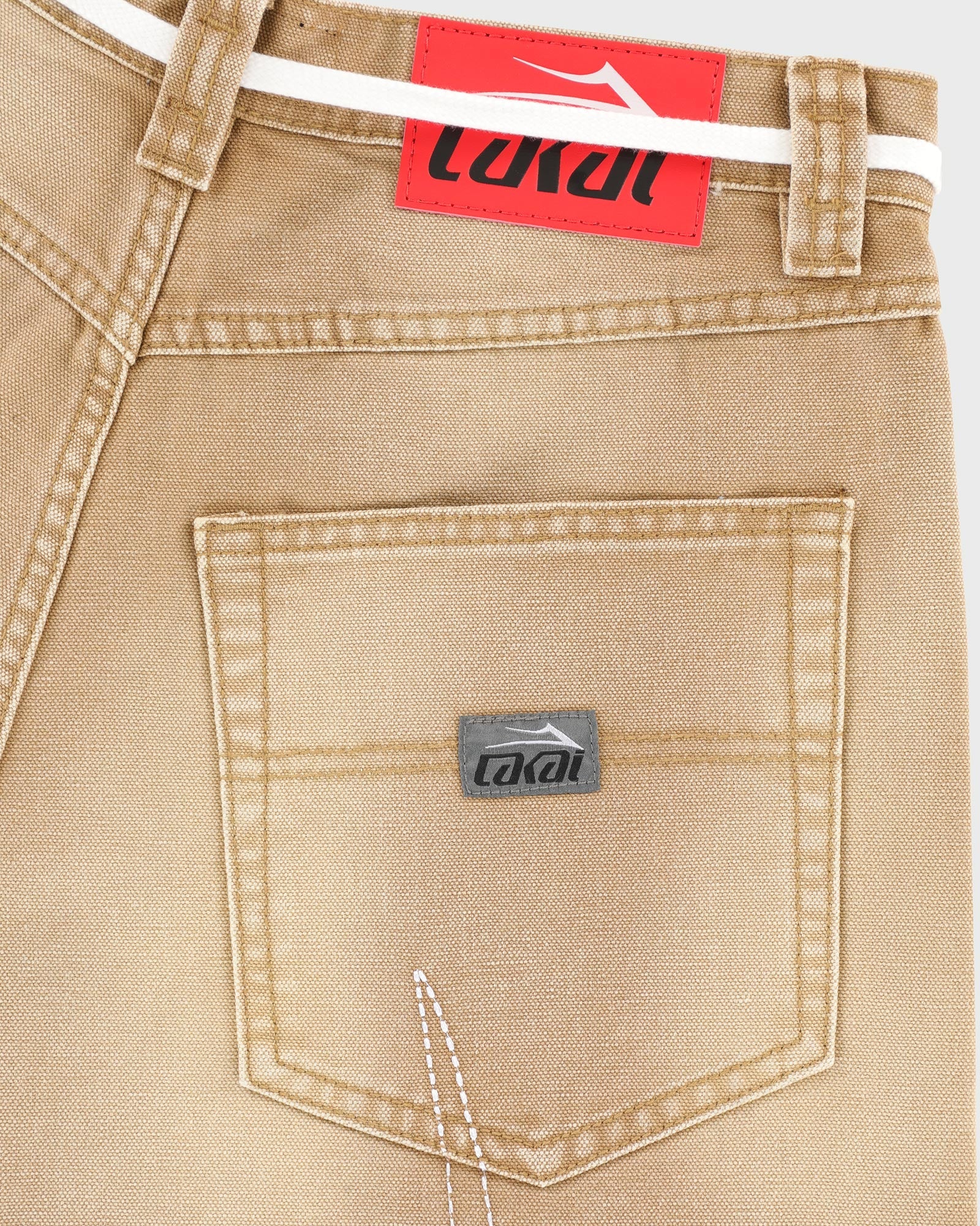 lakai-faded-wide-leg-pantalon-carpenter-khaki image 7