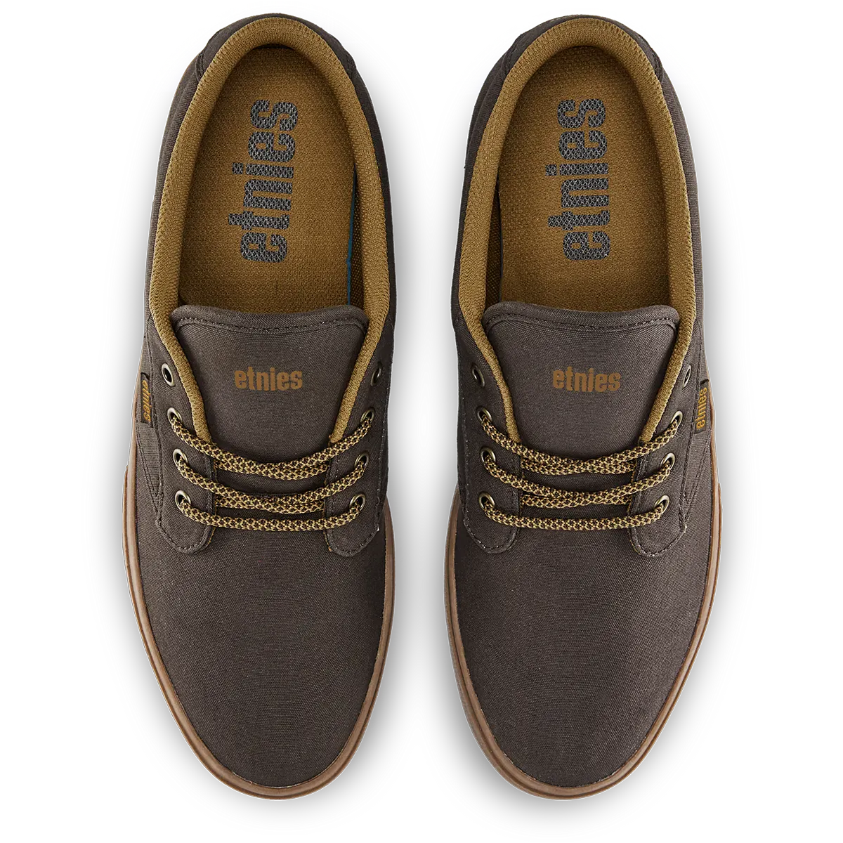 etnies-jameson-2-eco-chaussures-skate-basse-marron-beige-gomme-hemp image 2