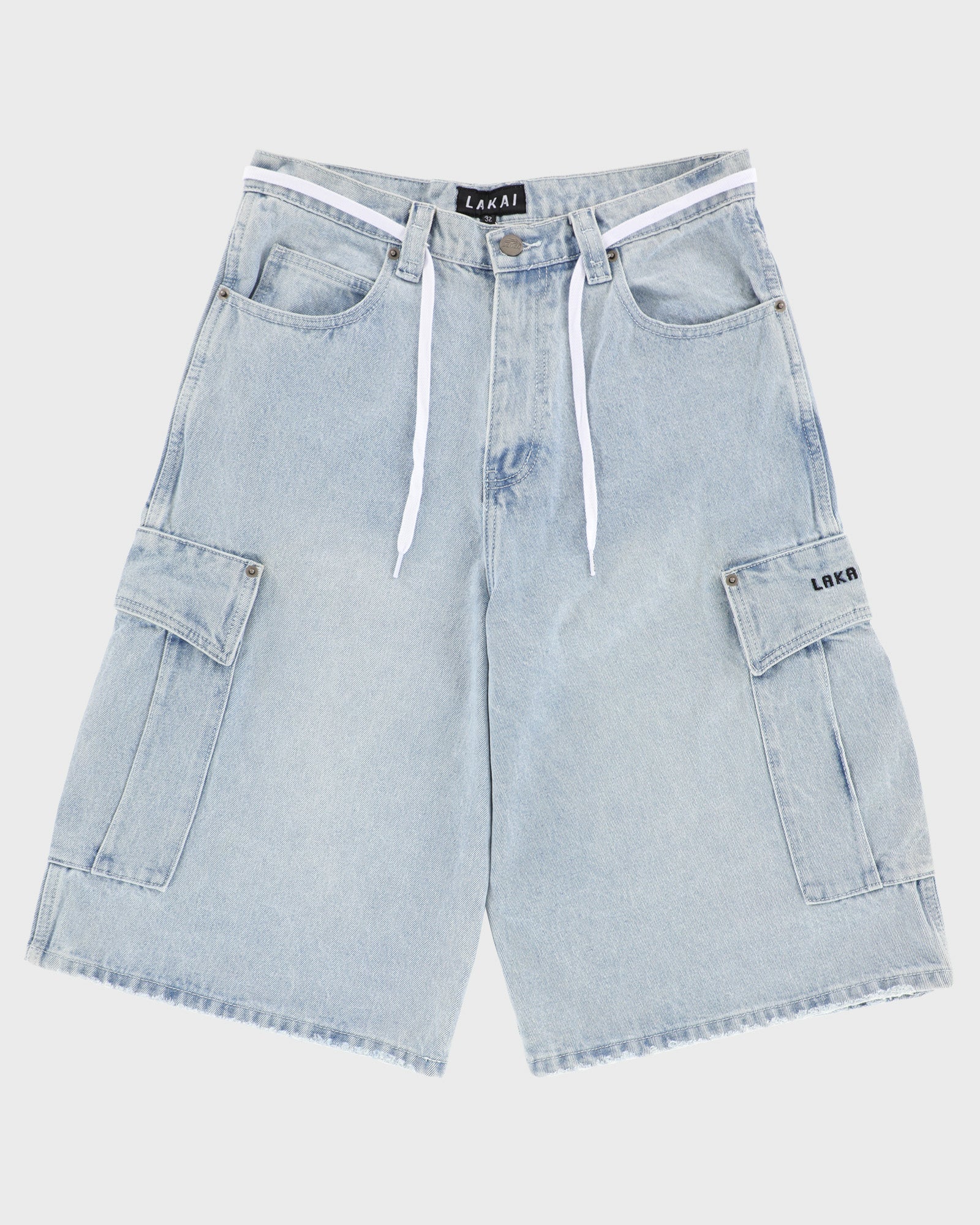 lakai-cargo-jumbo-jort-jean-cargo-large-bleu image 1