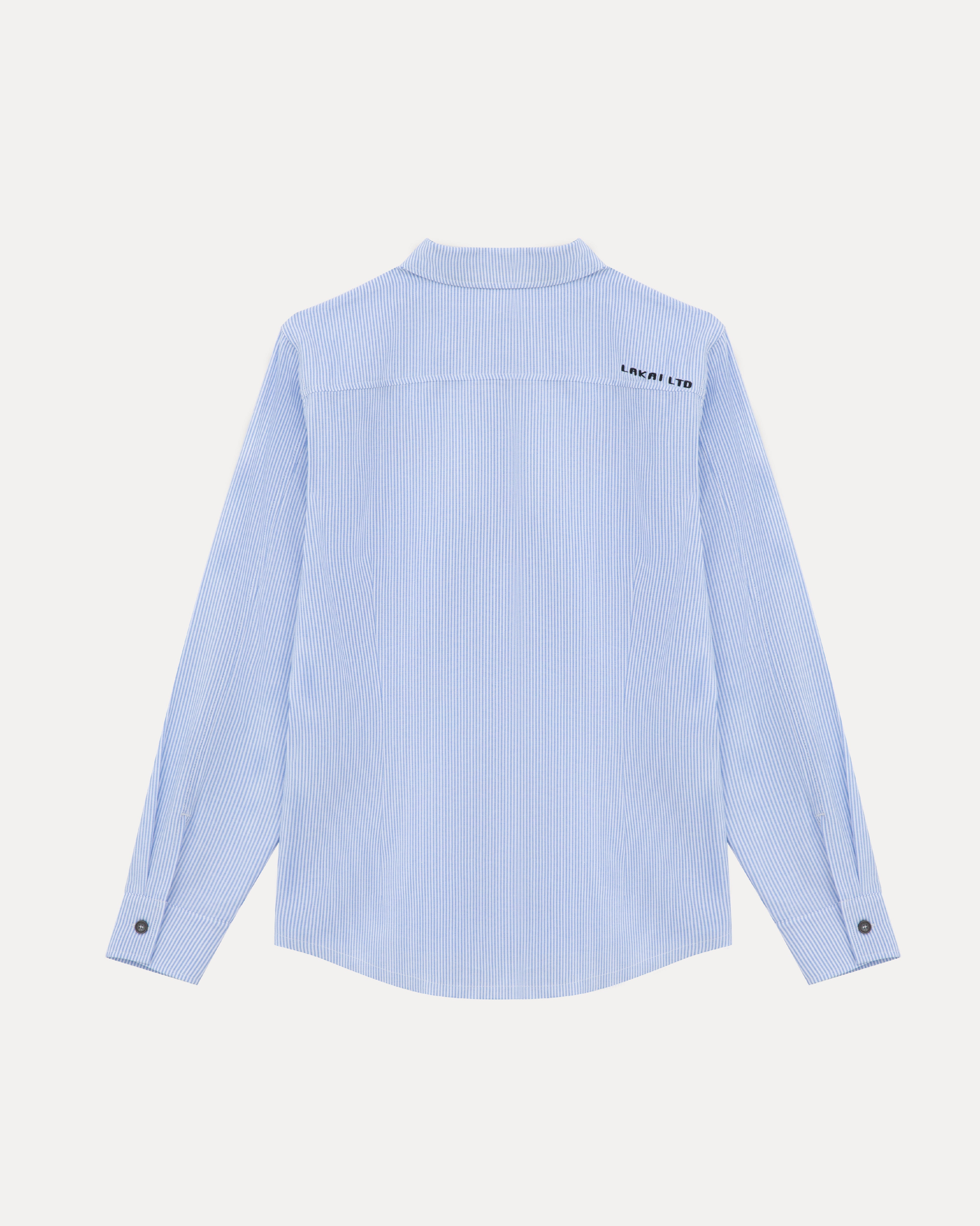 lakai-manchester-chemise-manches-longues-boutonn-e-white-blue-stripe image 2