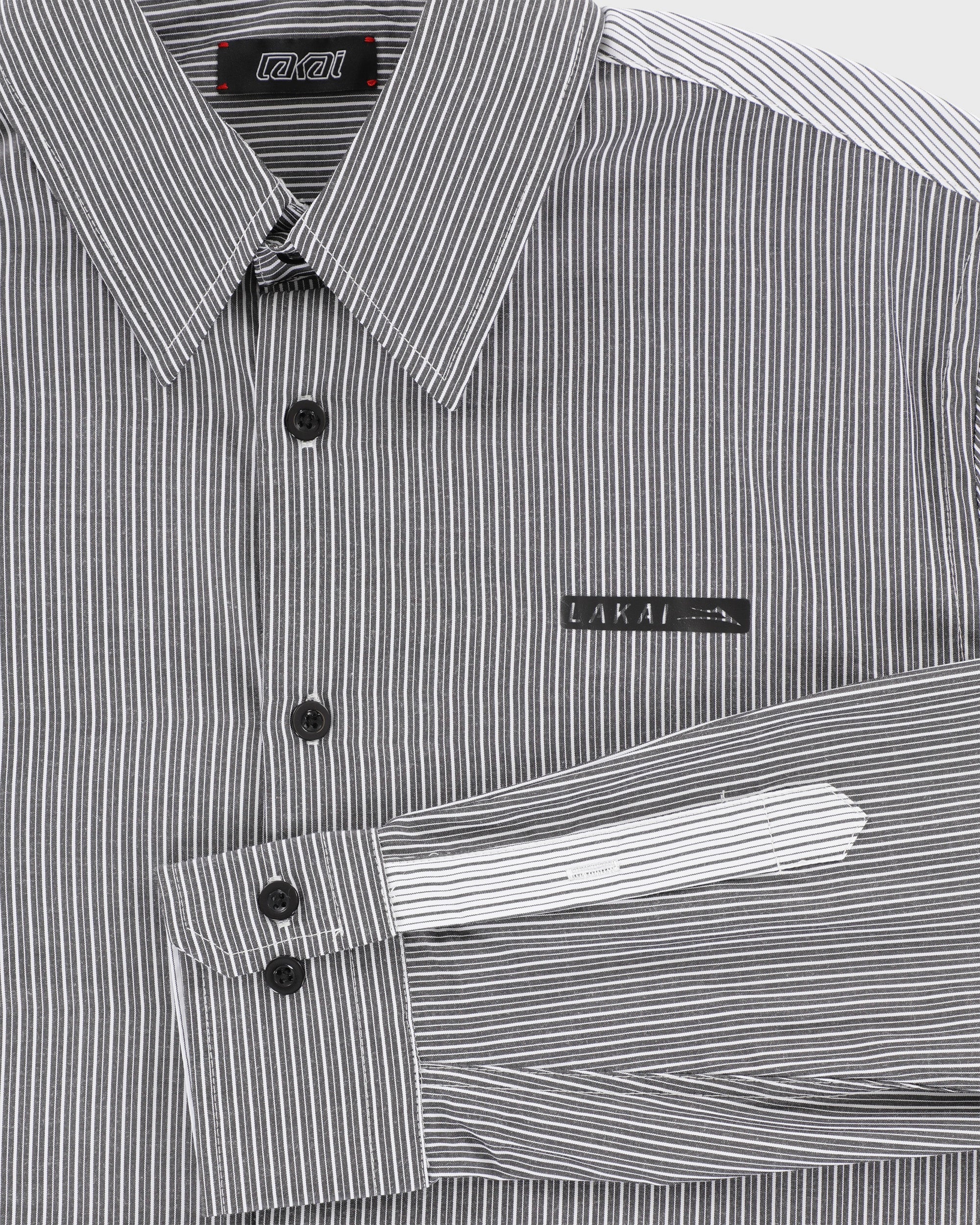 lakai-contrast-panel-chemise-manches-longues-boutons image 5