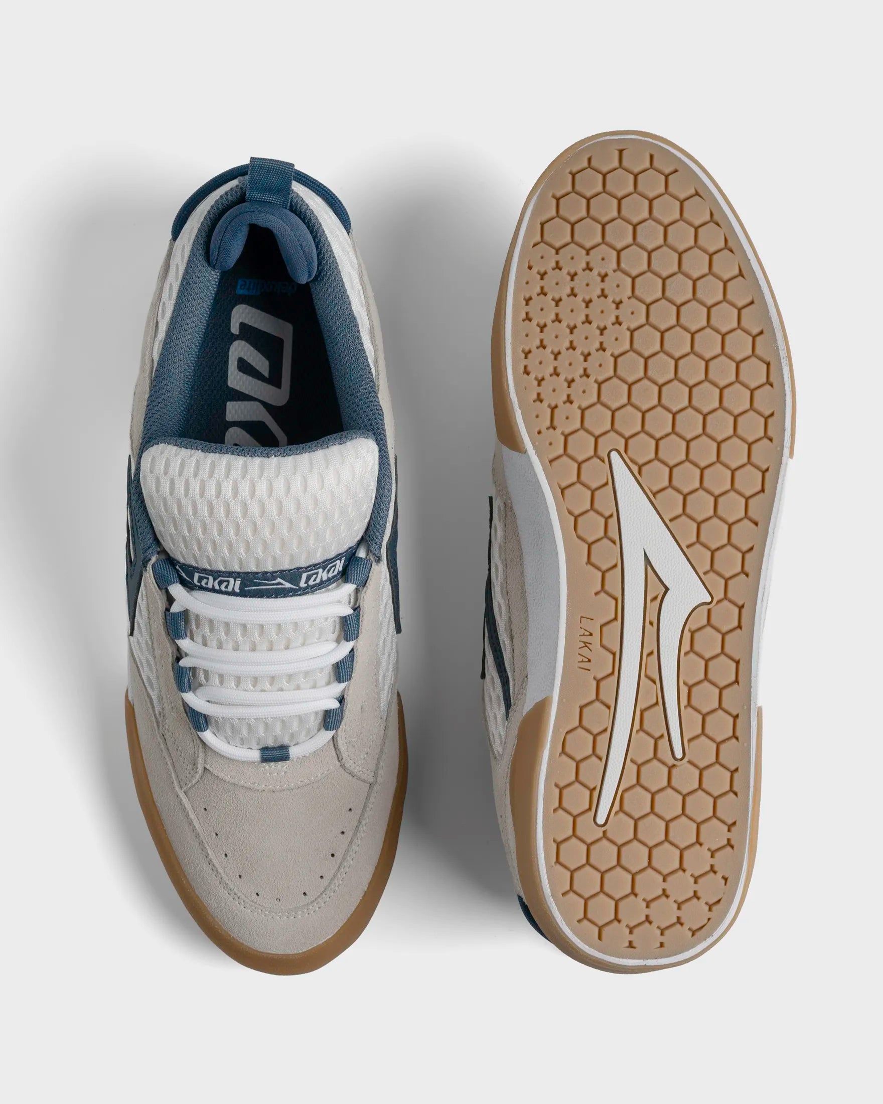 lakai-aran-chaussure-skate-white-suede-blue-gum image 3