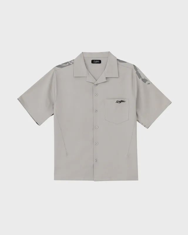 lakai-camp-collar-button-up-chemise-cool-grey image 1