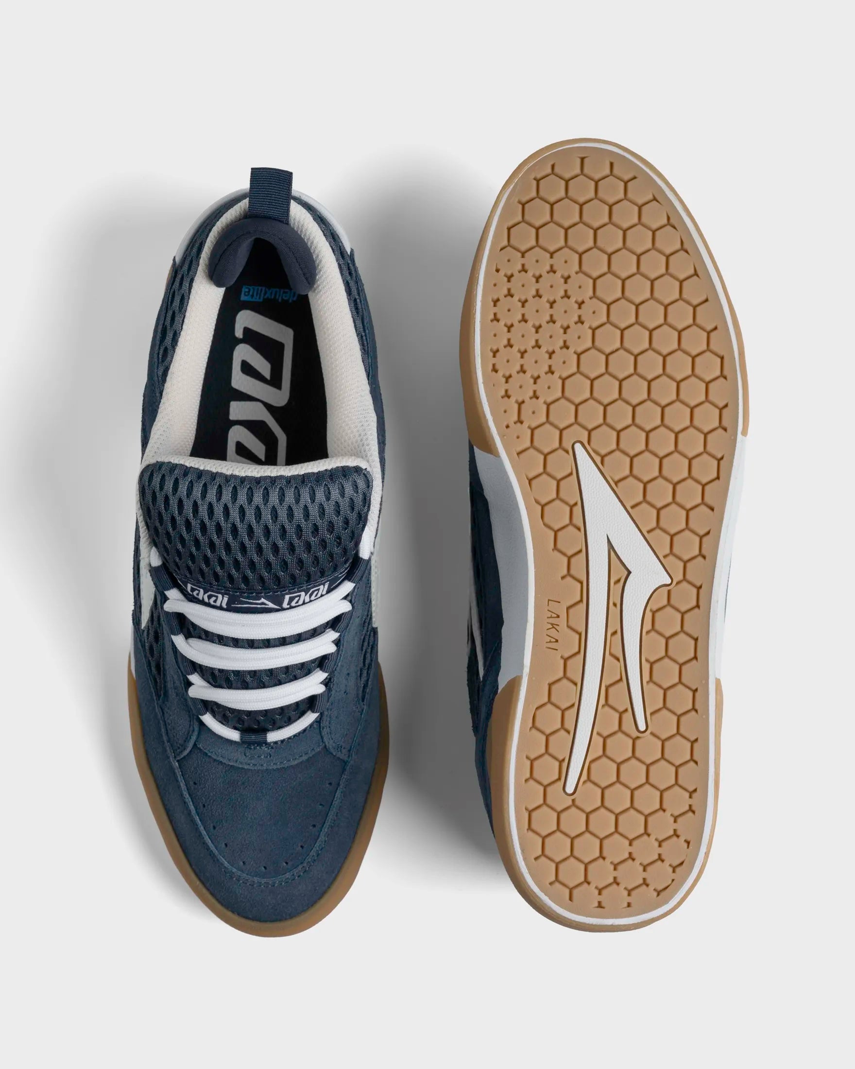 lakai-aran-chaussures-de-skate-navy-suede-white-gum image 3