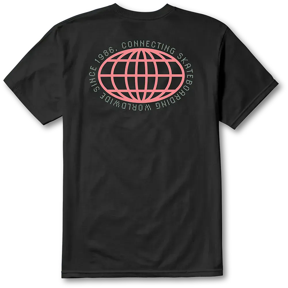 etnies-worldwide-tee-t-shirt-skate-noir image 2