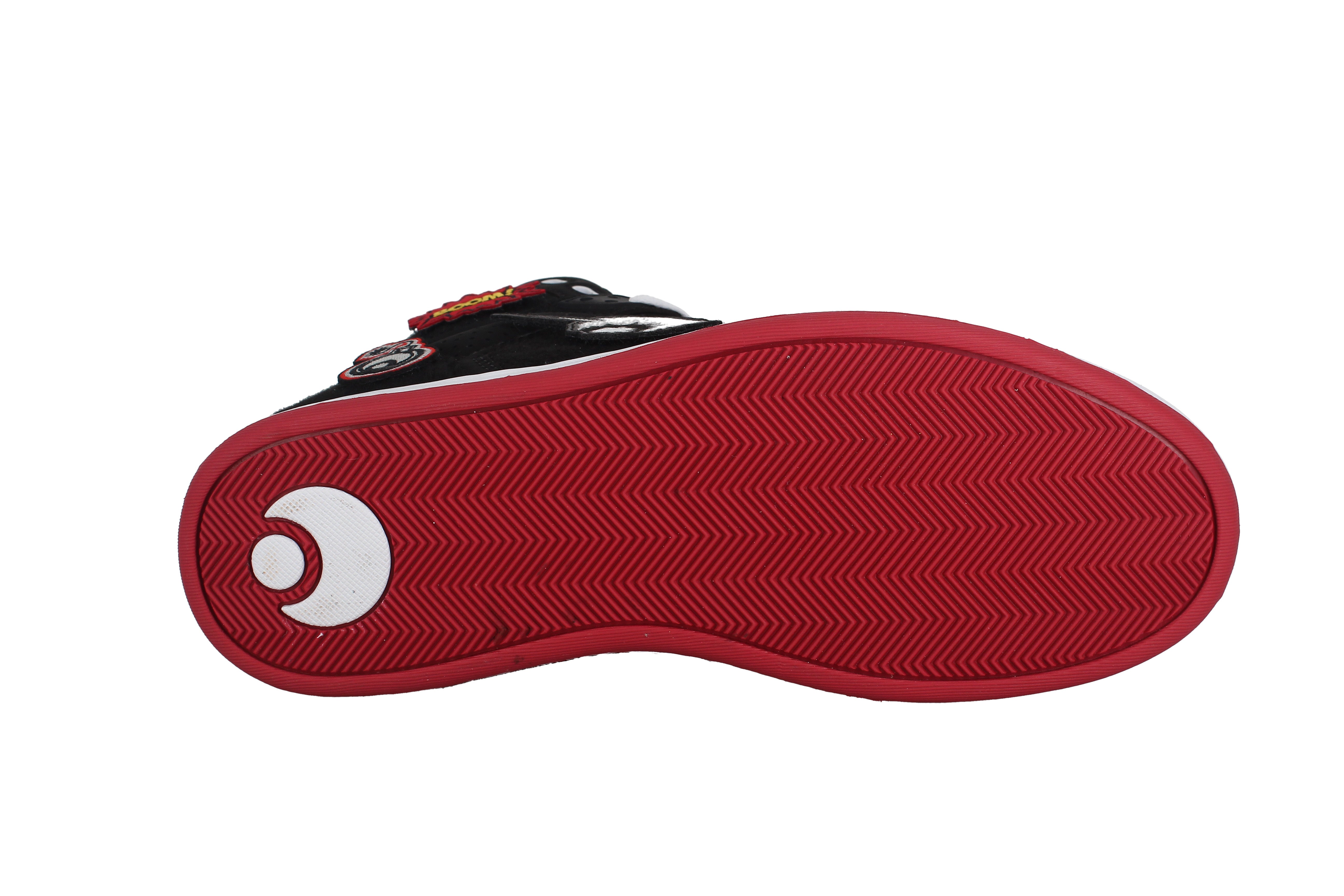 osiris-nyc-83-clk-sneakers-skate-noir-rouge-scratch image 4