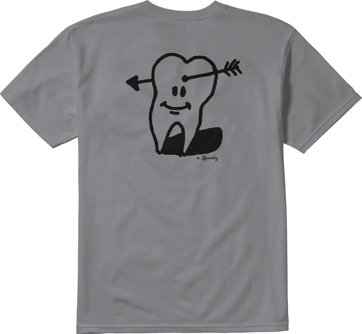 emerica-spanky-tooth-tee-t-shirt-skate-gris image 1