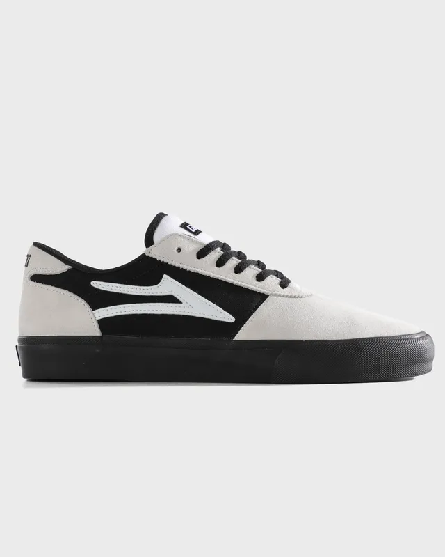 lakai-manchester-chaussures-skate-vulc-white-suede-black-black image 1