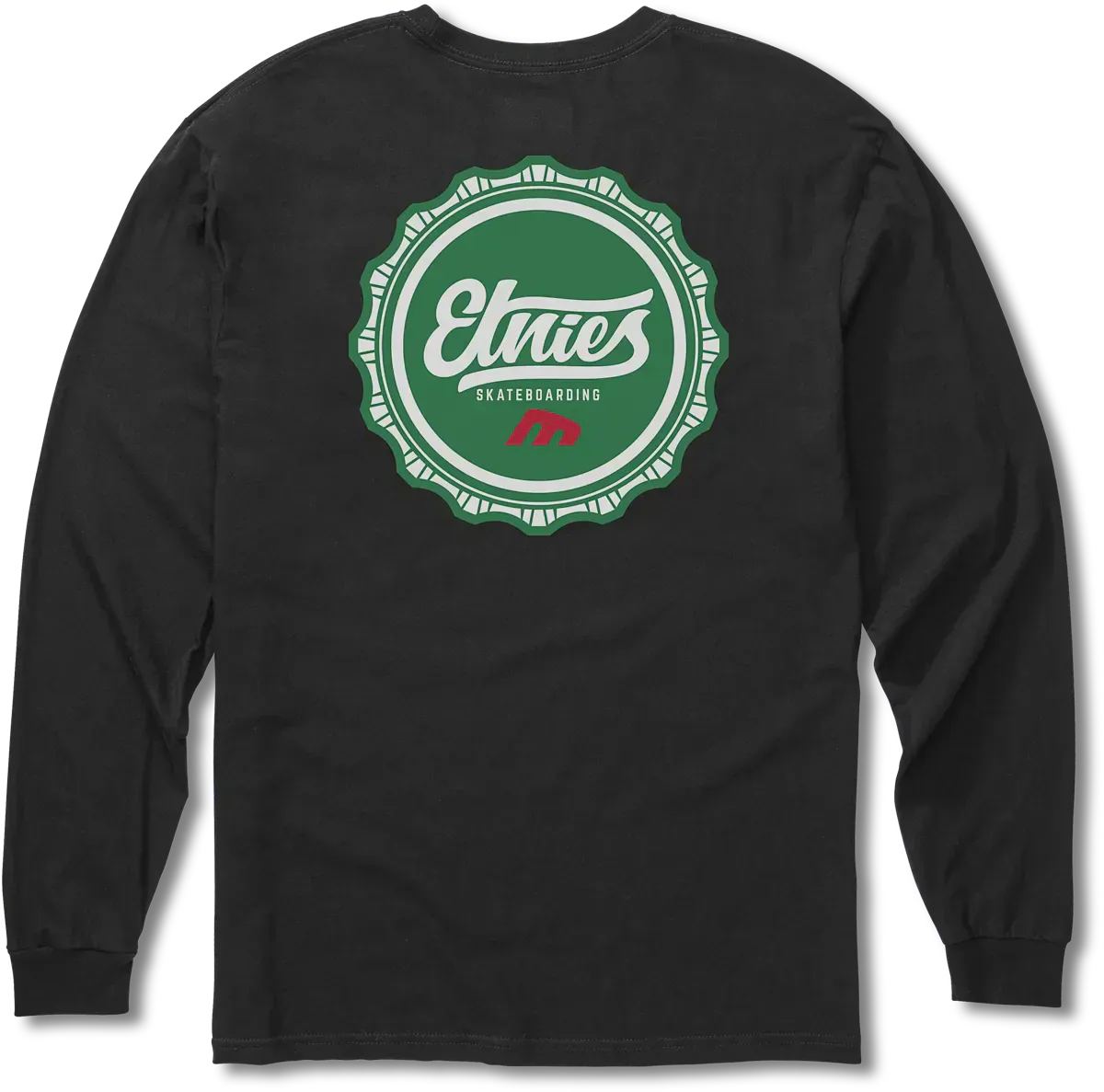 etnies-bottle-cap-l-s-tee-t-shirt-manches-longues-noir image 2