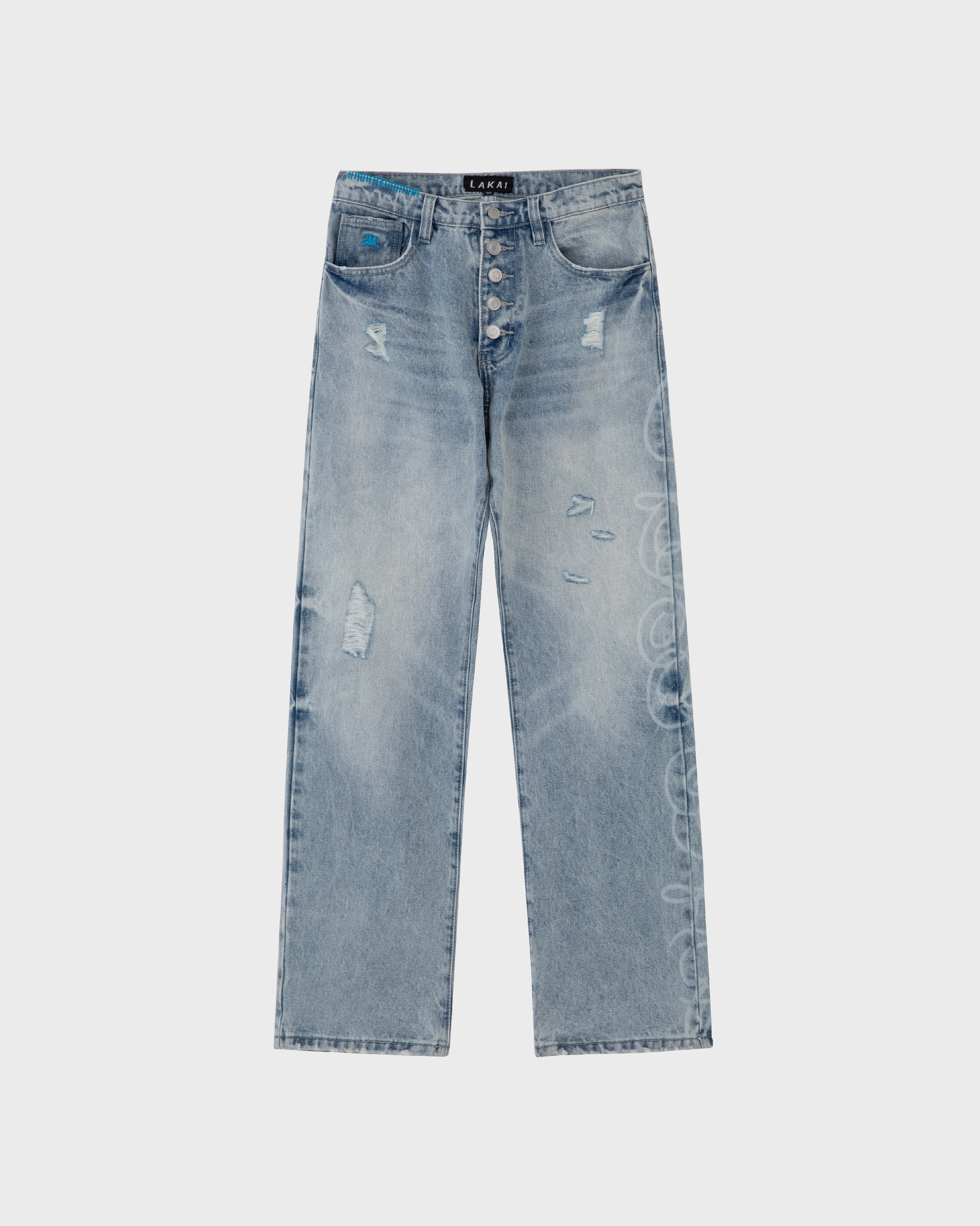 lakai-distressed-etched-straight-leg-denims-washed-indigo-jean-droit image 1