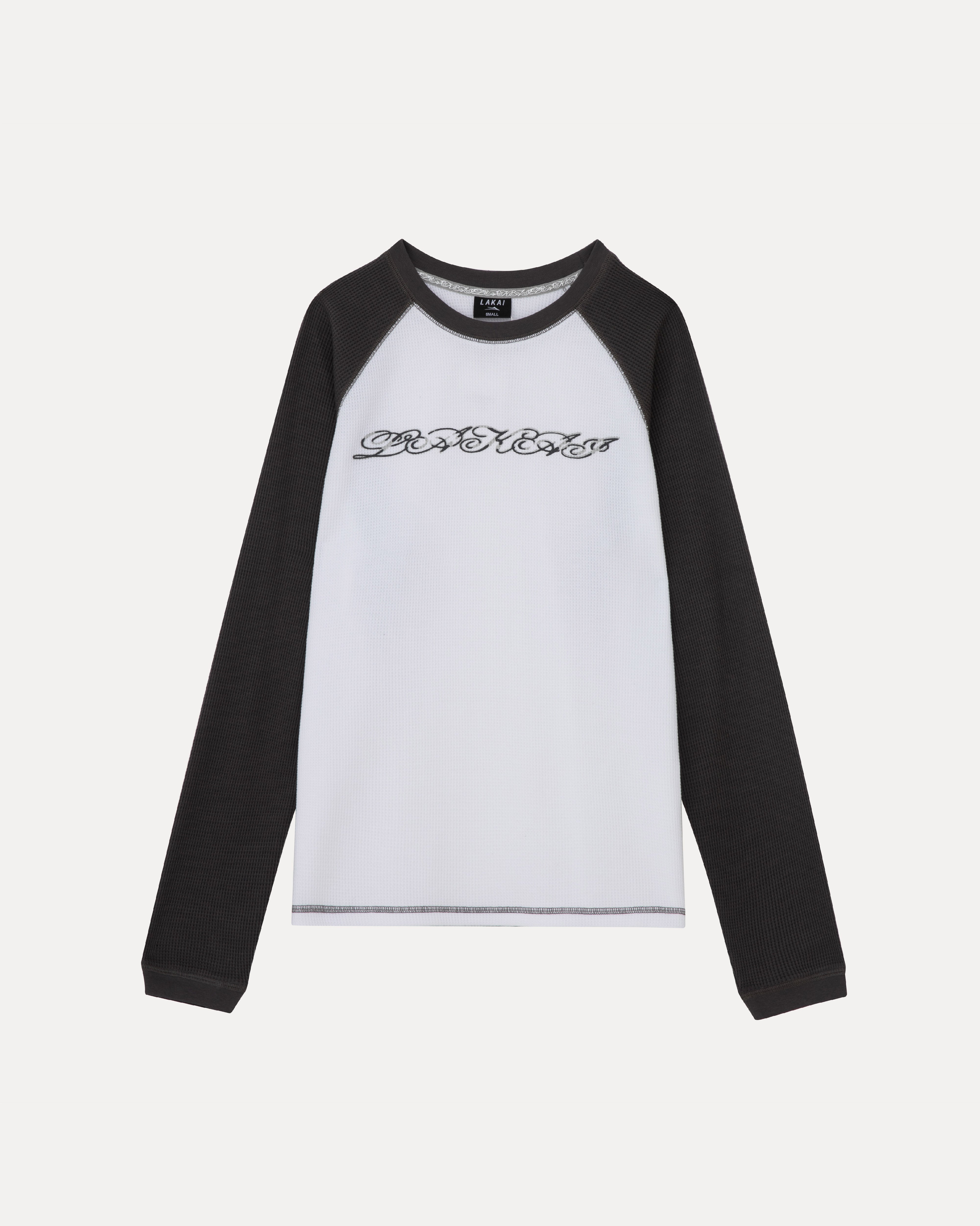 lakai-longsleeve-raglan-waffle-shirt-white-charcoal image 3