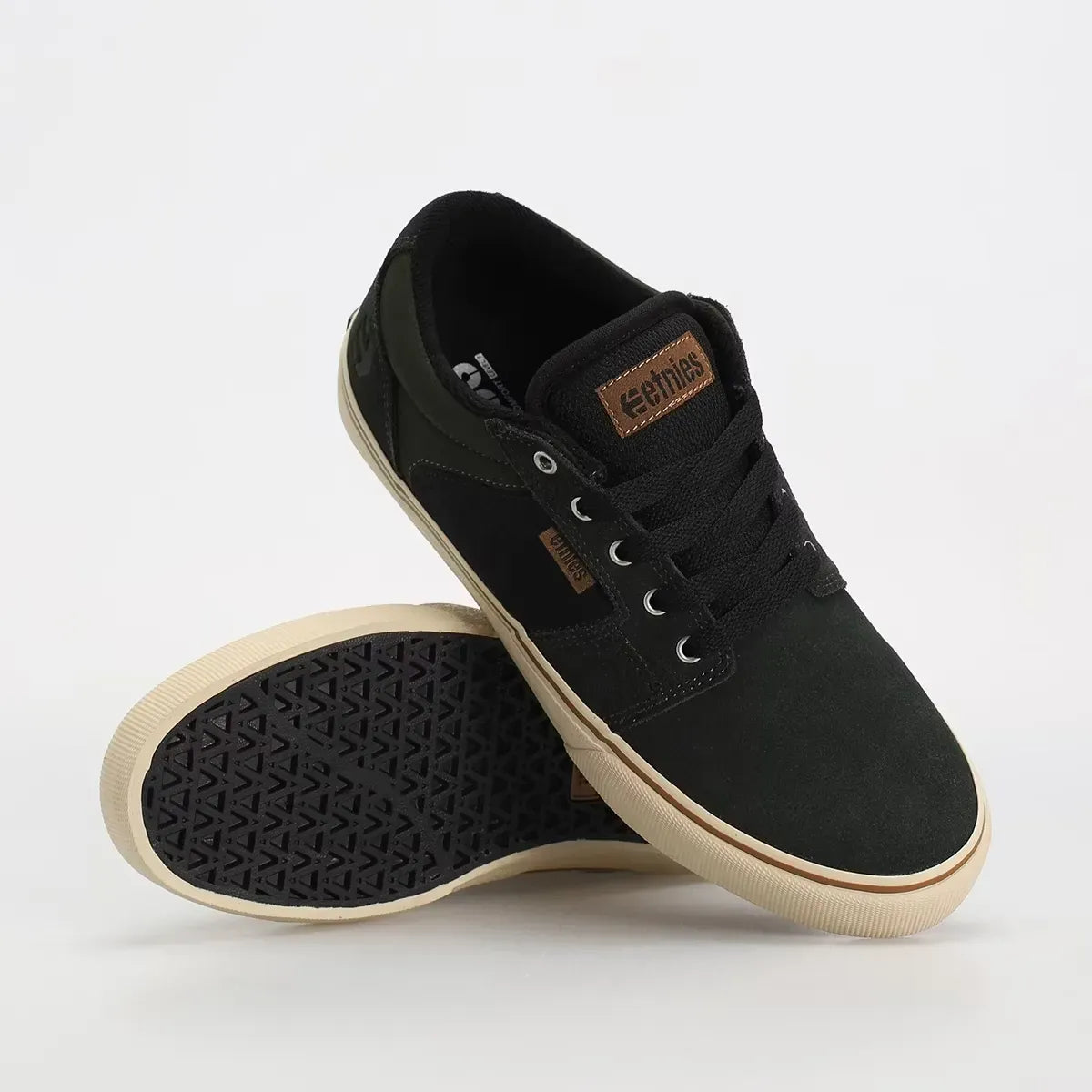 etnies-barge-ls-chaussures-skate-green-black image 2