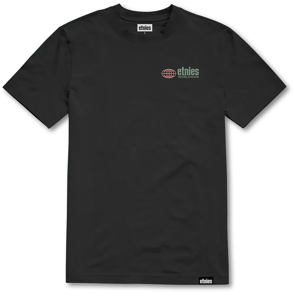 etnies-worldwide-tee-t-shirt-skate-noir image 1
