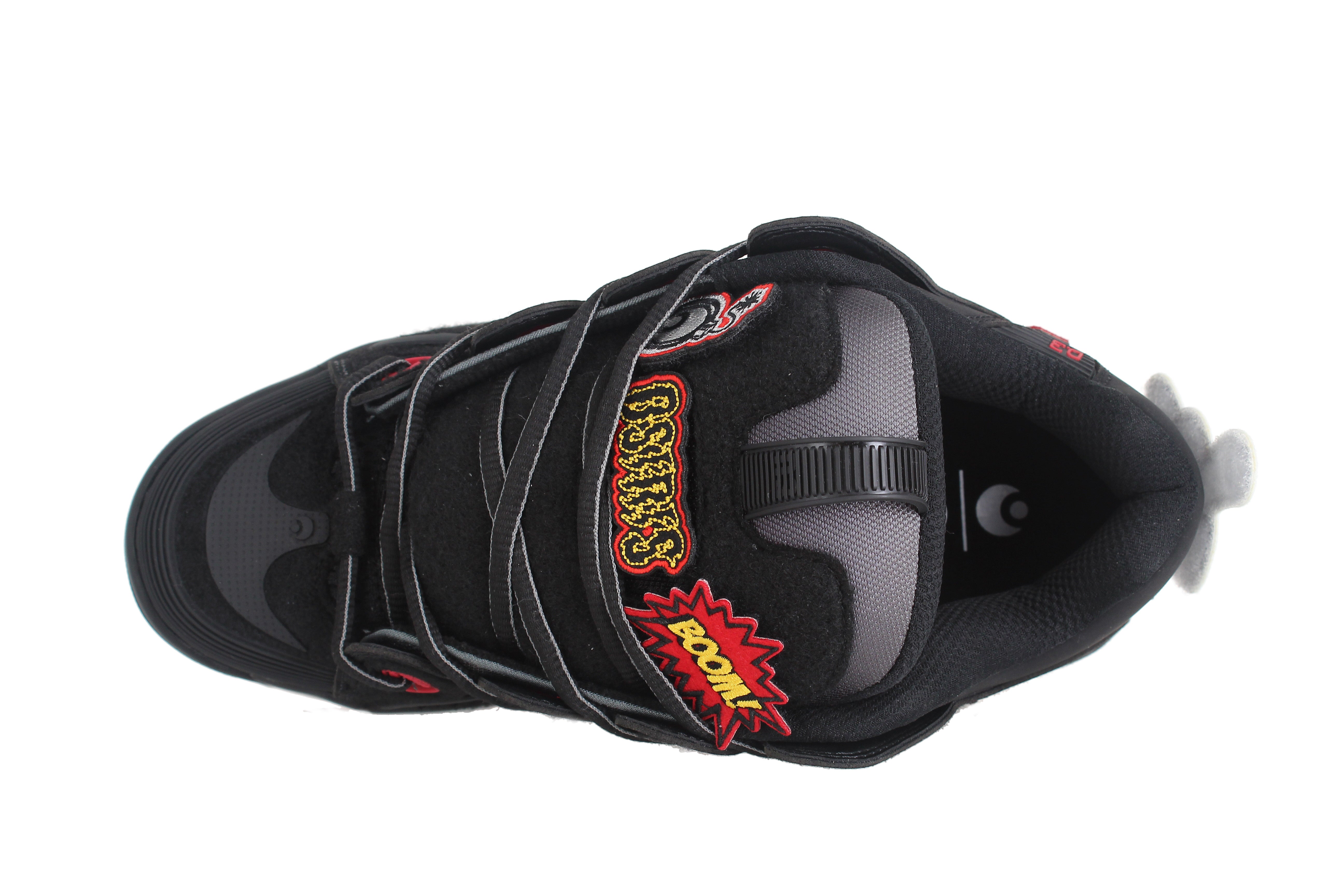 osiris-d3-2001-sneakers-skate-noir-rouge-velcro image 6