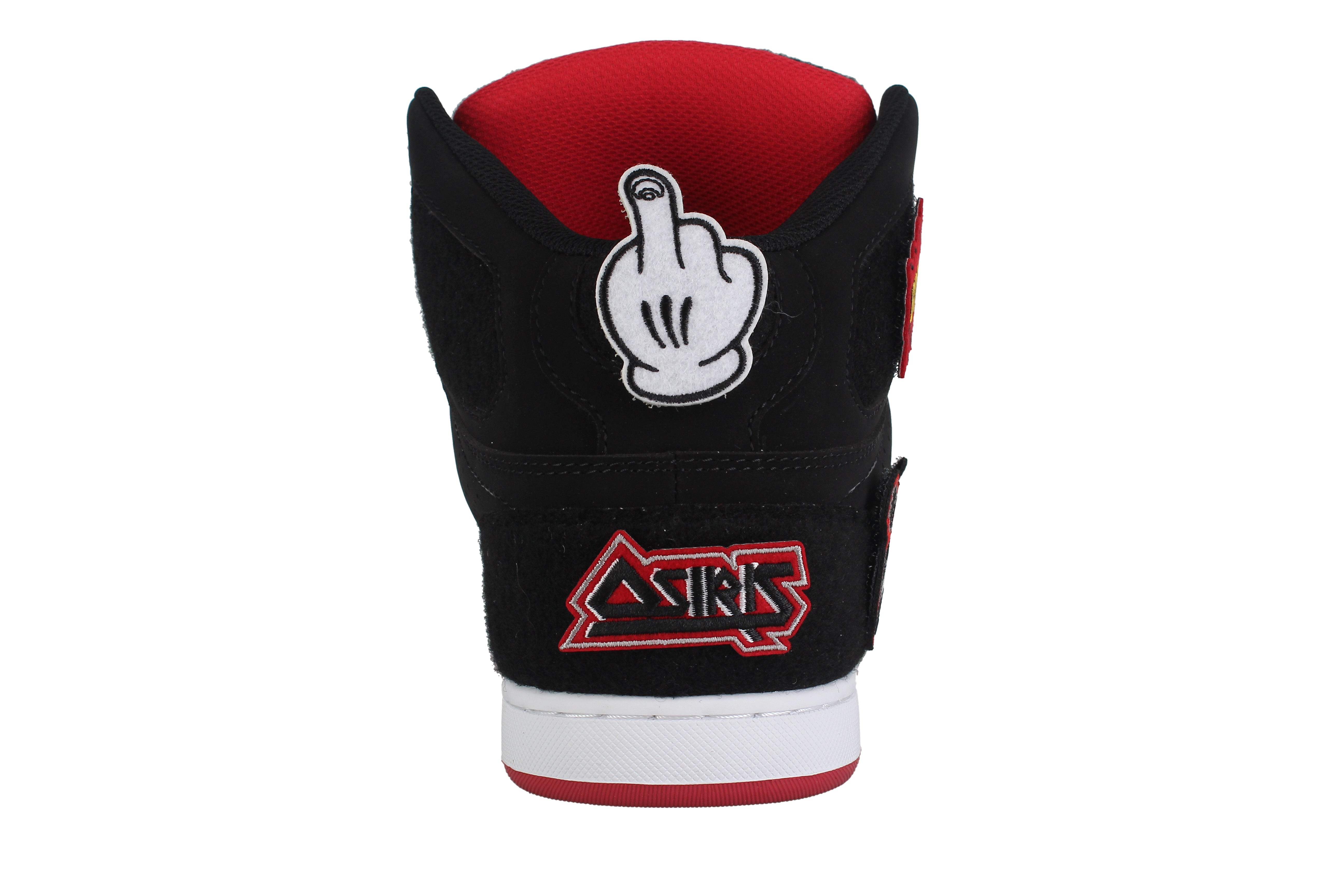 osiris-nyc-83-clk-sneakers-skate-noir-rouge-scratch image 3
