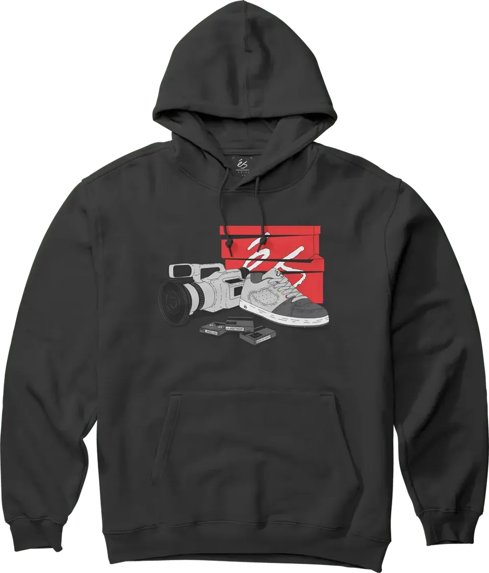 s-vx-pullover-sweat-capuche-coton-noir-collab-capsule image 1