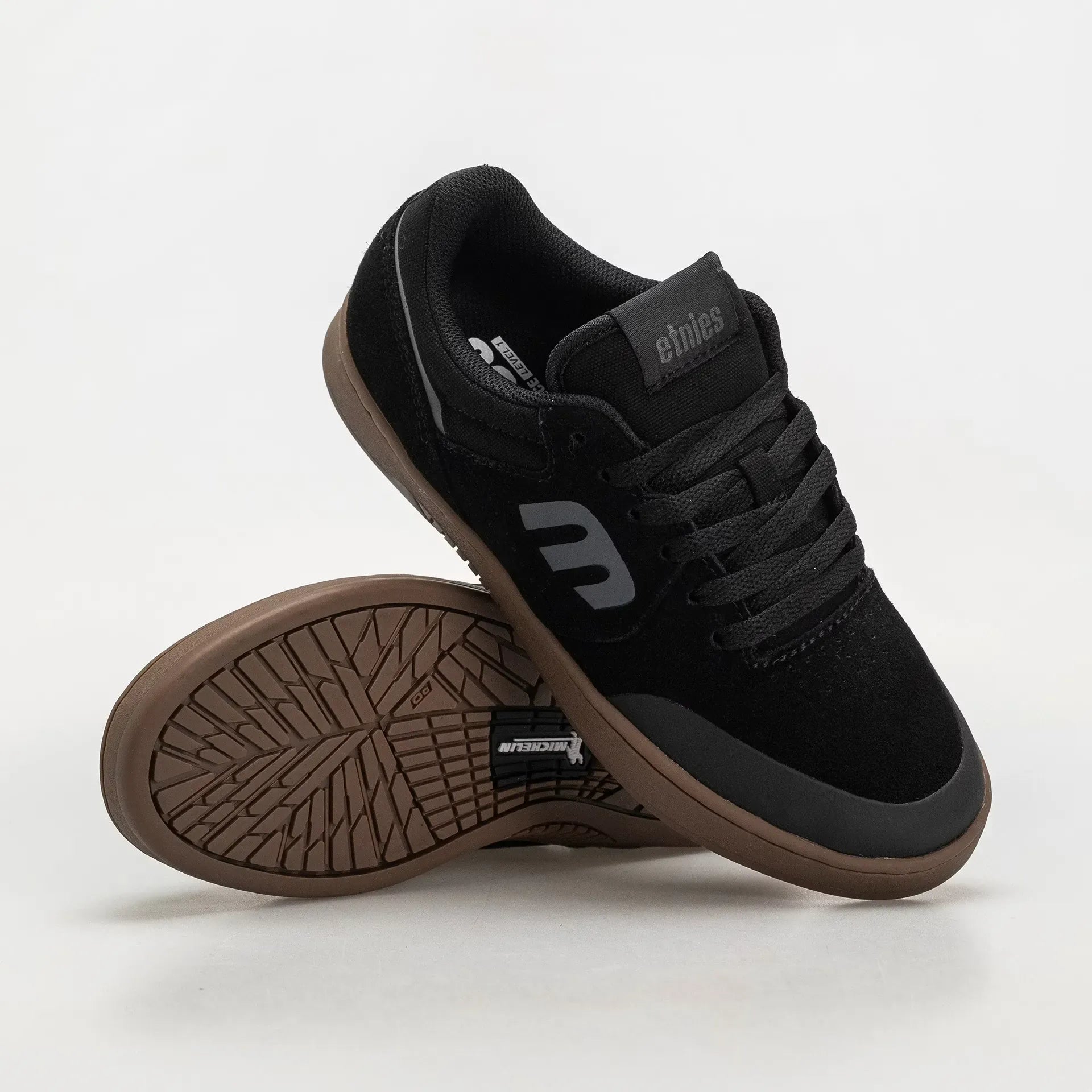 etnies-marana-michelin-chaussures-skate-noir-gum-gris image 2