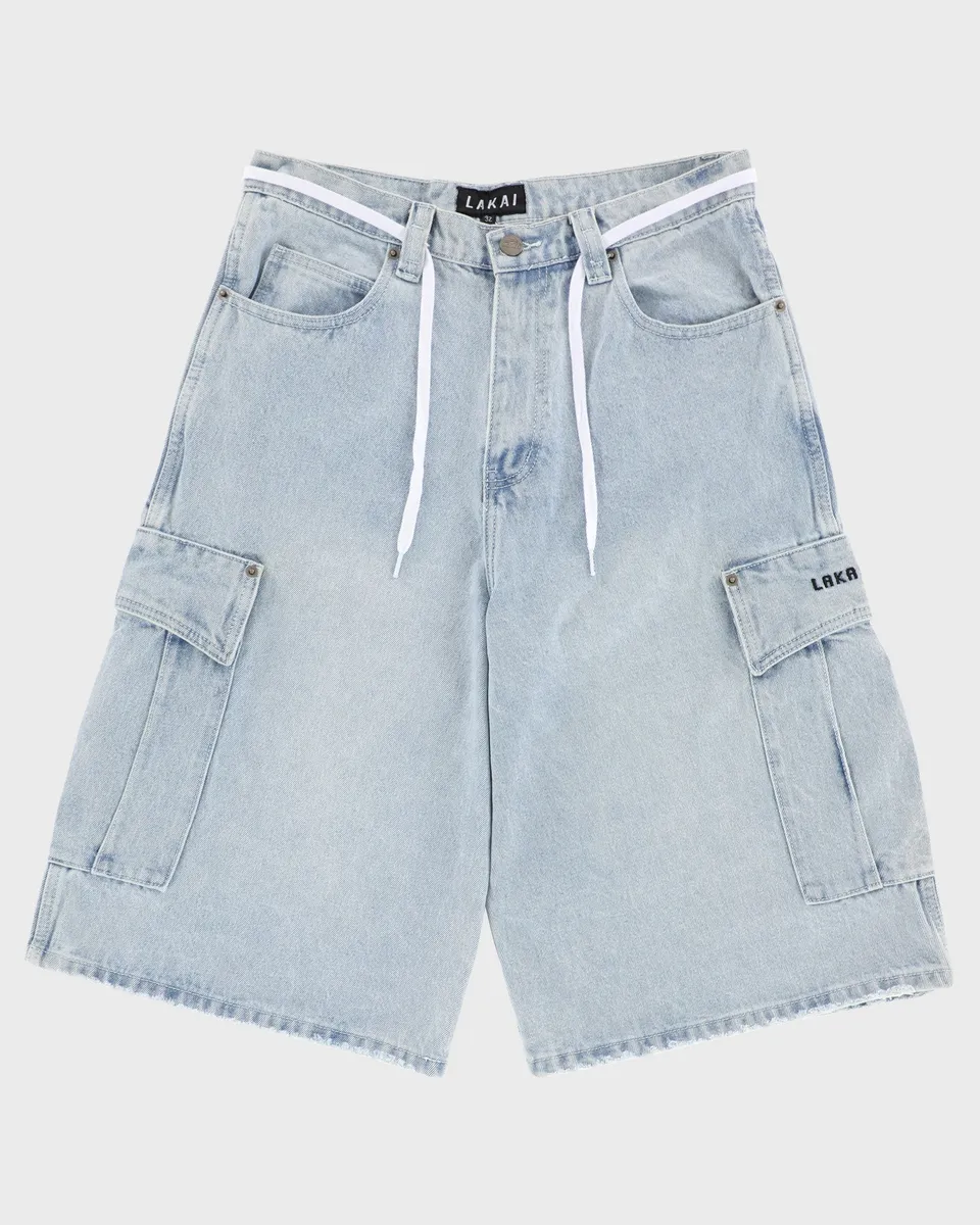 lakai-cargo-jumbo-jort-jean-cargo-large-bleu image 1