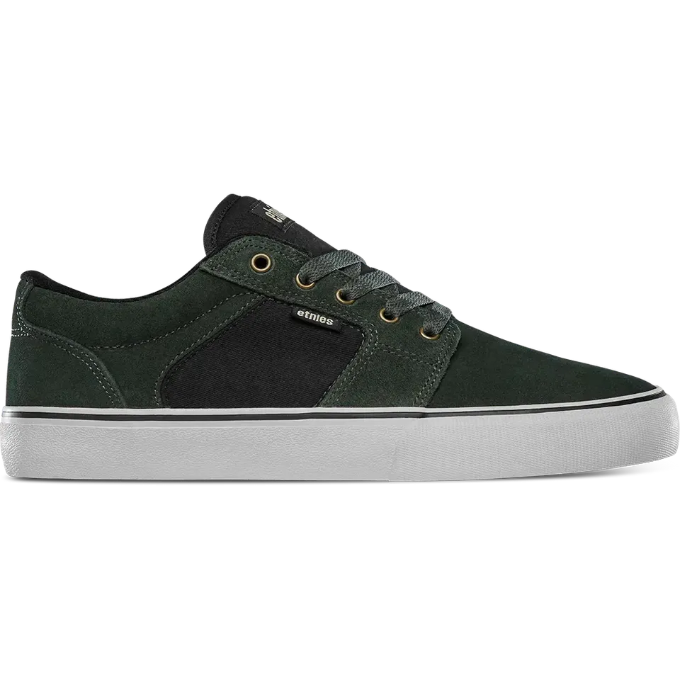 etnies-barge-ls-chaussures-skate-basses-green-gold image 1