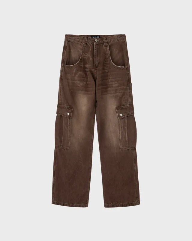 lakai-ghost-cargo-pantalon-wide-leg-brown image 1