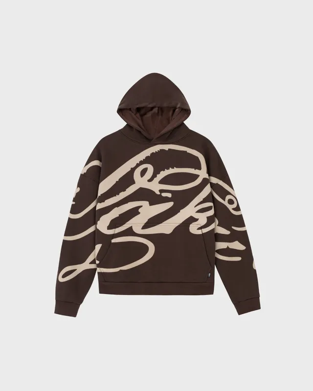 lakai-manchester-hoodie-cursive-pullover-brown image 1