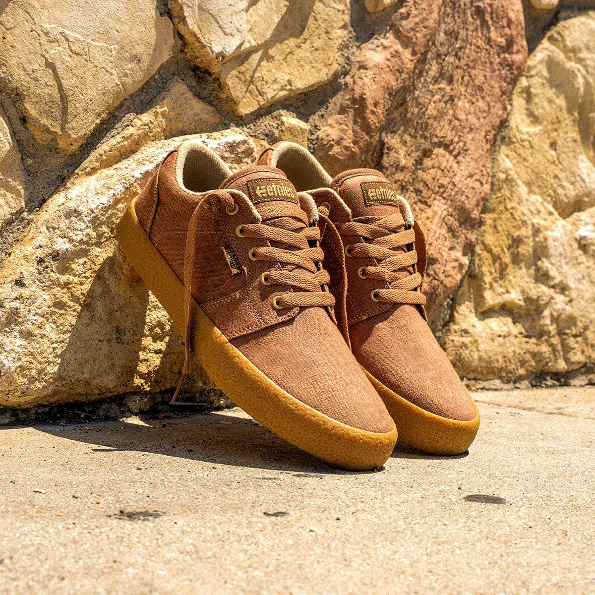 etnies-barge-ls-premium-chaussures-skate-brown-beige-gum image 3