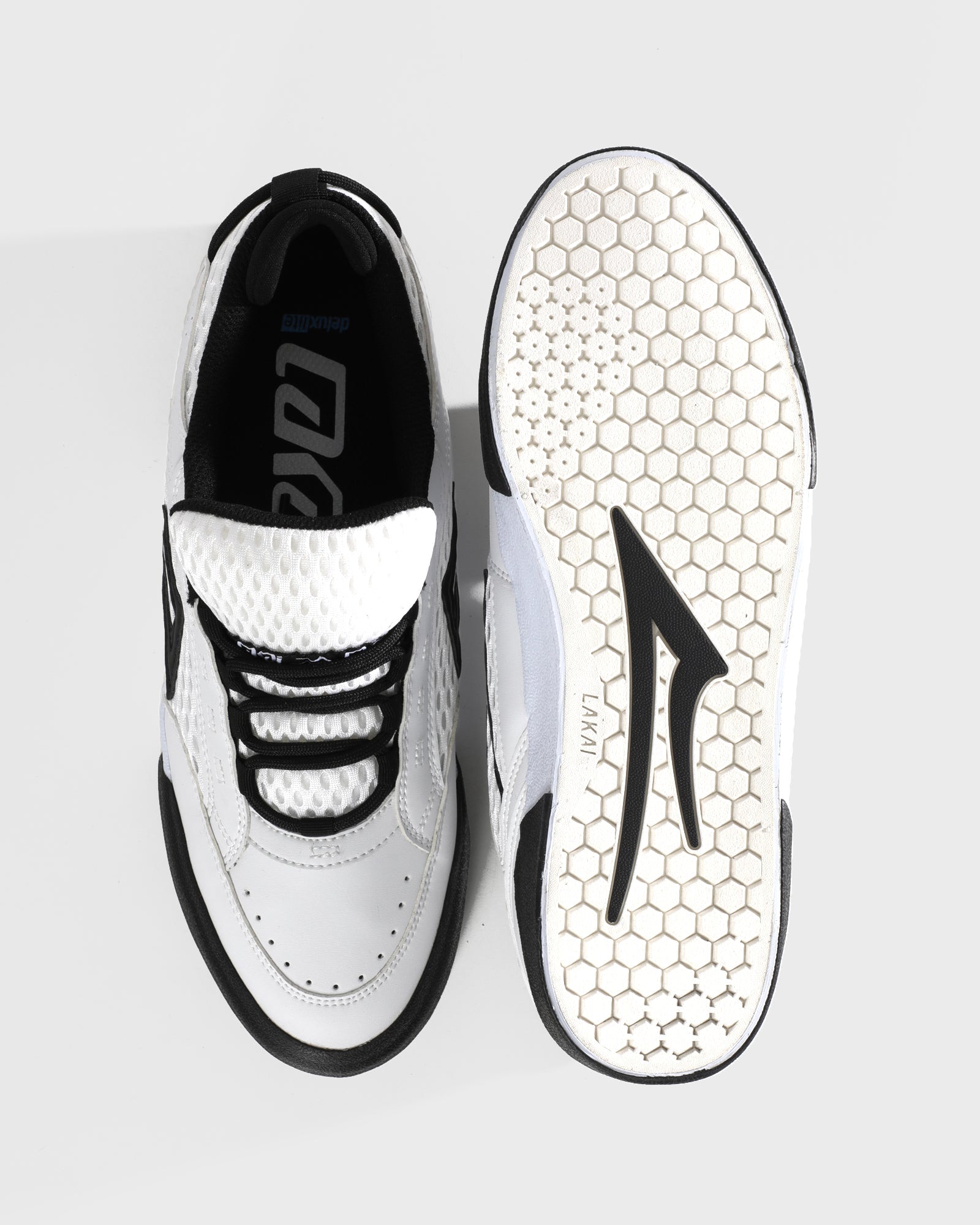 lakai-aran-chaussures-skate-white-leather-black image 3