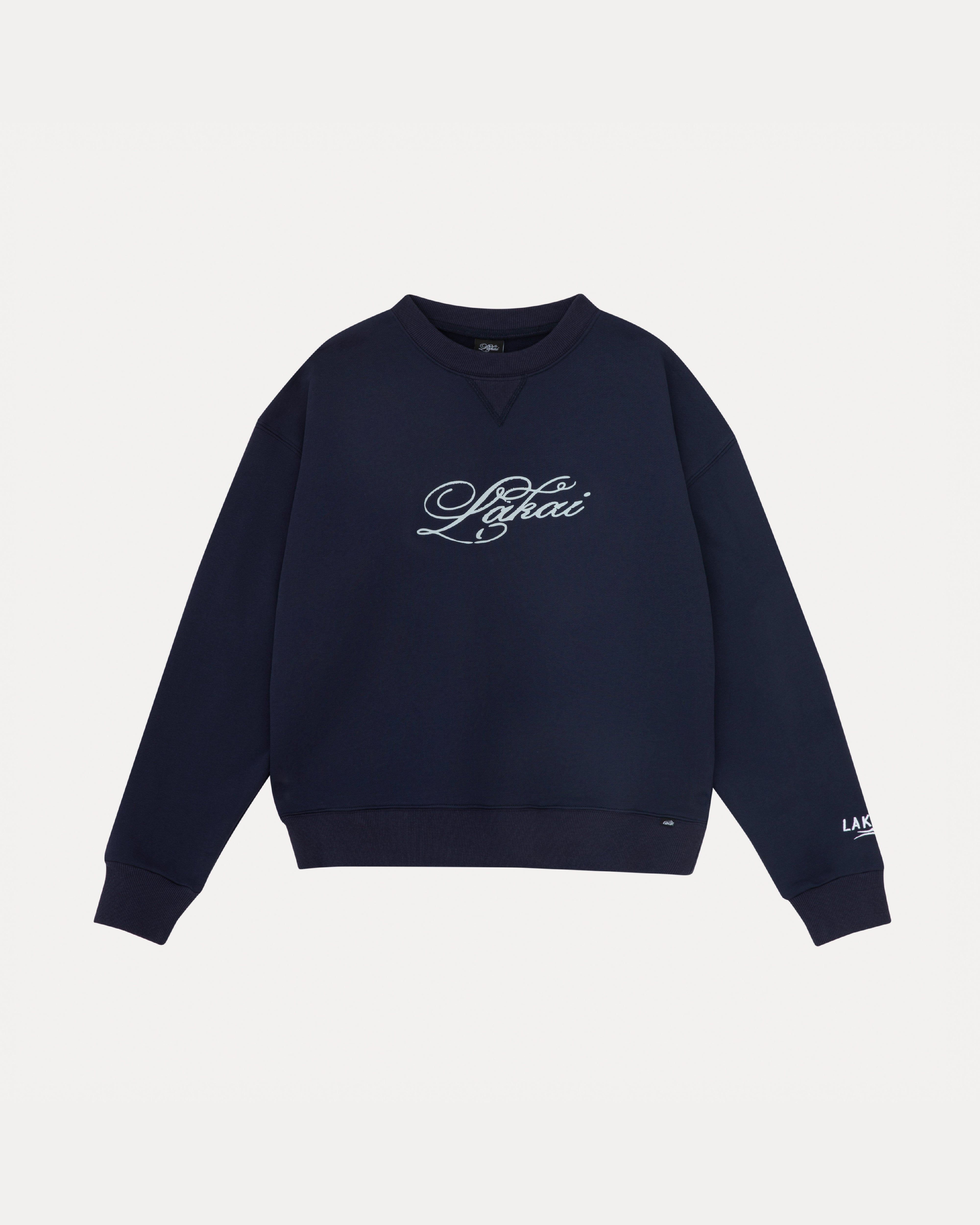 lakai-classic-crewneck-sweater-sweat-col-rond-navy-blue image 1