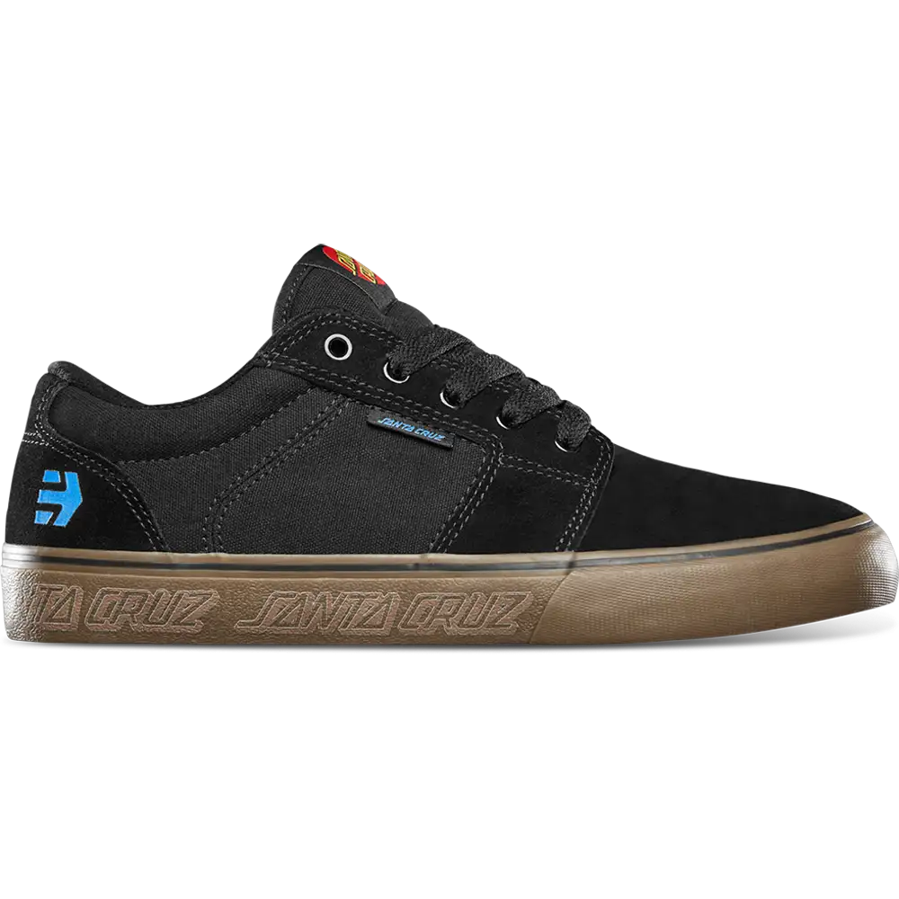 etnies-barge-ls-x-santa-cruz-chaussure-skate-slim-vulc-noir-gomme image 1