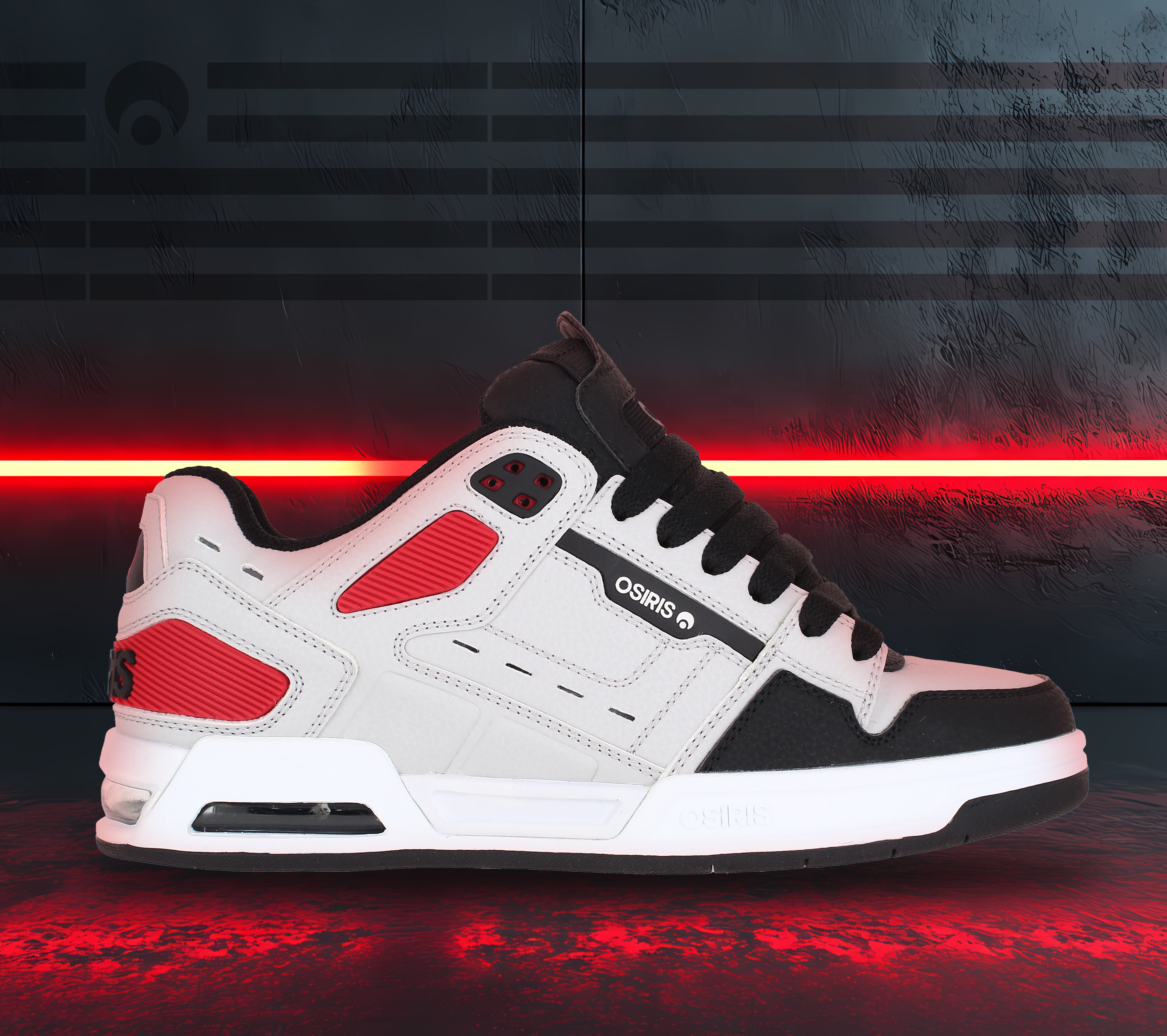 osiris-peril-sneakers-skate-homme-grey-black-red image 6