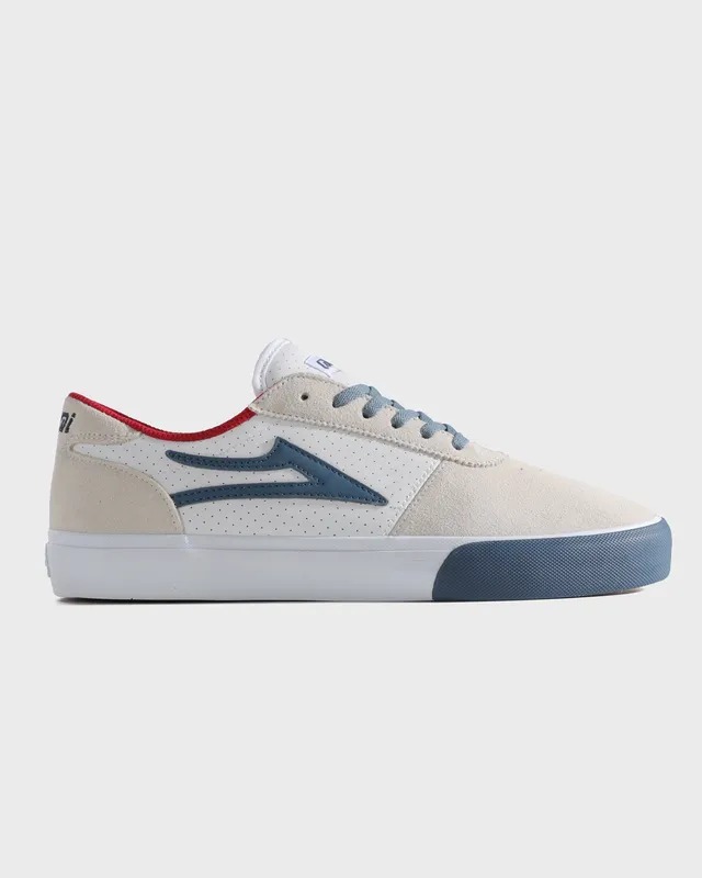 lakai-manchester-chaussure-skate-white-suede-navy-perf image 1