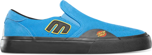 etnies-lo-cut-slip-x-santa-cruz-chaussures-skate-slip-on-bleu image 1