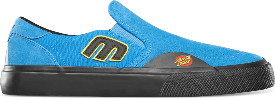 etnies-lo-cut-slip-x-santa-cruz-chaussures-skate-slip-on-bleu image 1