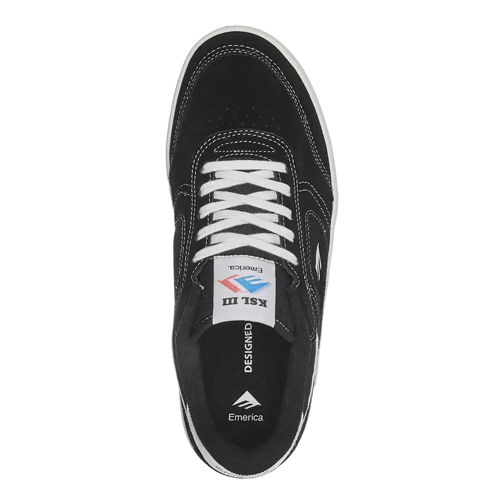emerica-ksl-iii-chaussures-skate-black-white-su-de-exclusive image 2