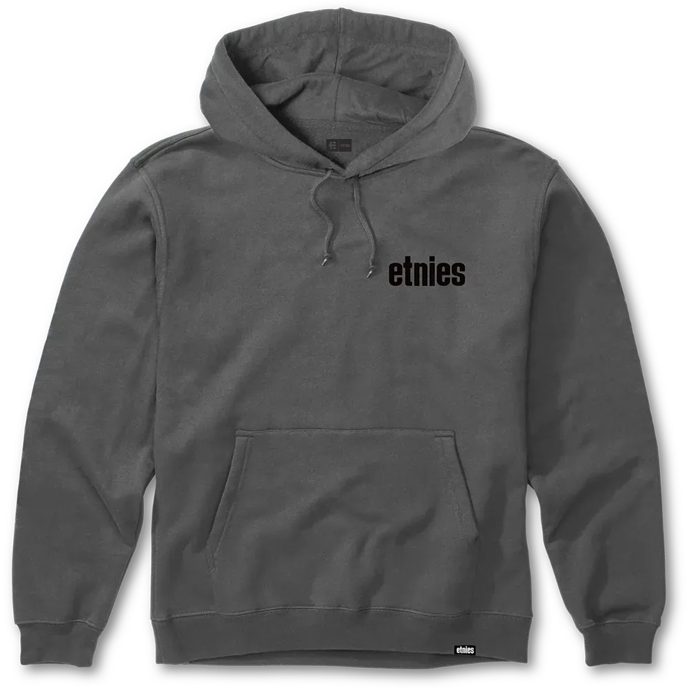 etnies-wordmark-hoodie-sweat-capuche-dark-grey-black image 1