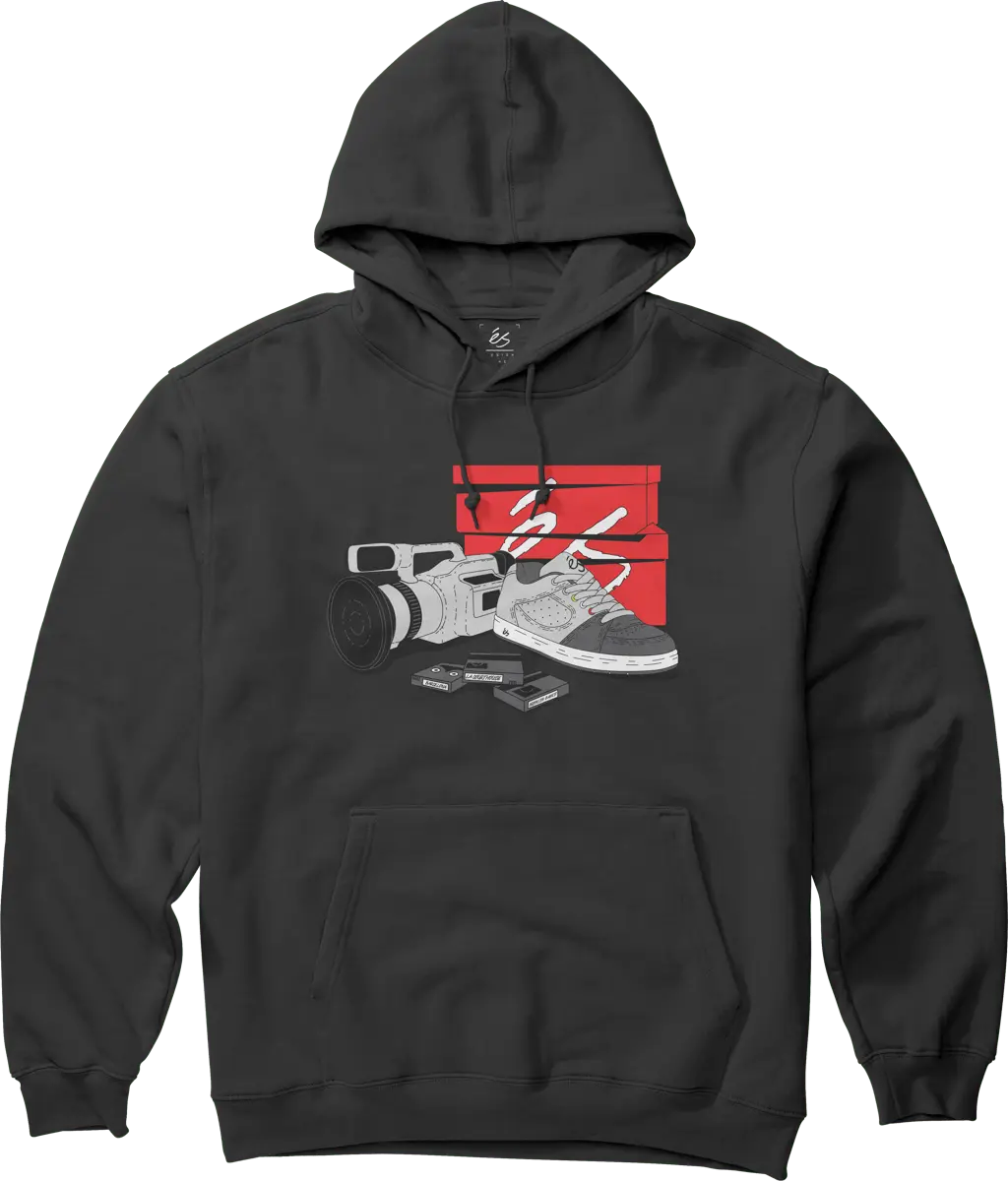 s-vx-pullover-sweat-capuche-coton-noir-collab-capsule image 1