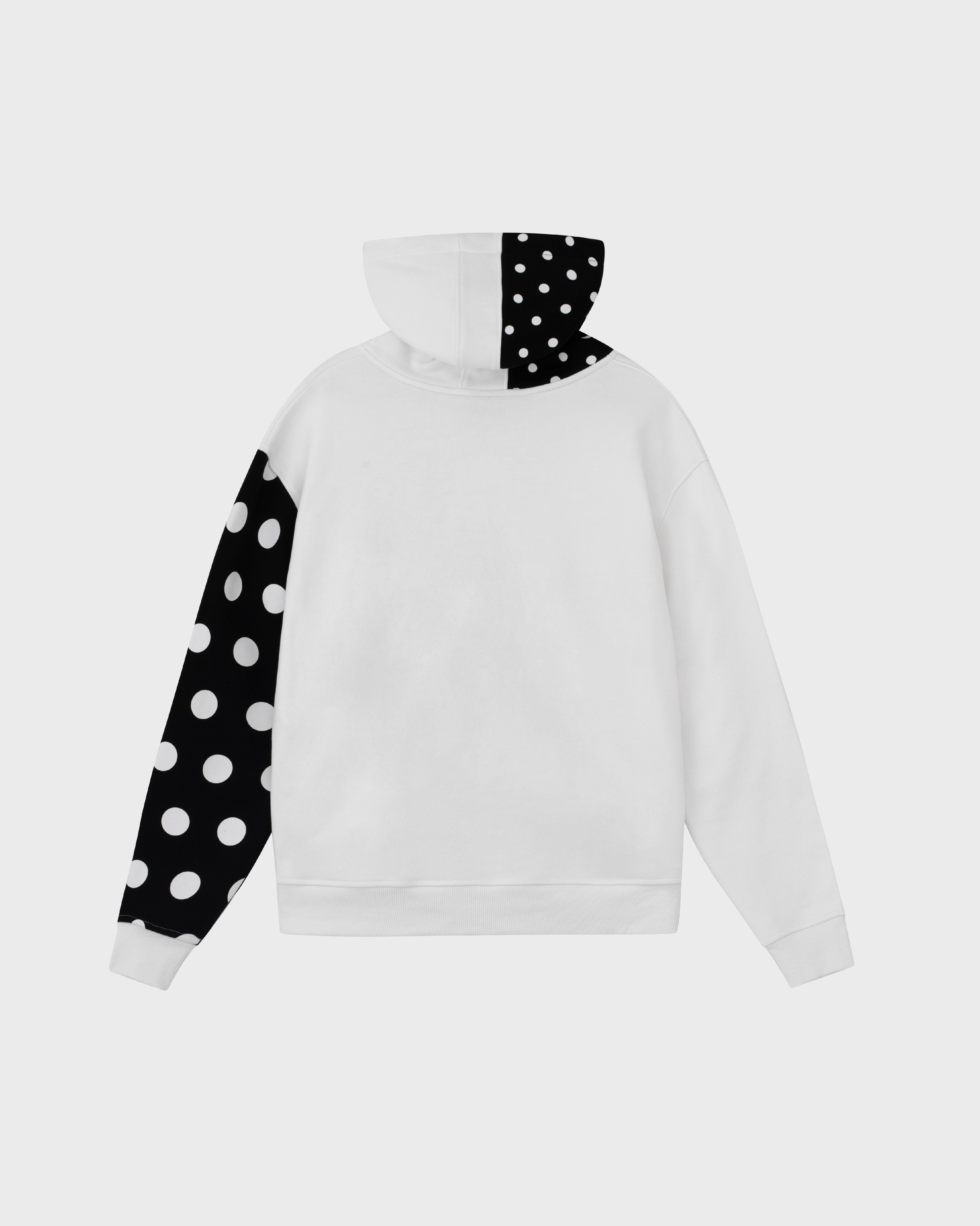 lakai-polka-zip-up-hoodie-sweat-blanc-noir image 2