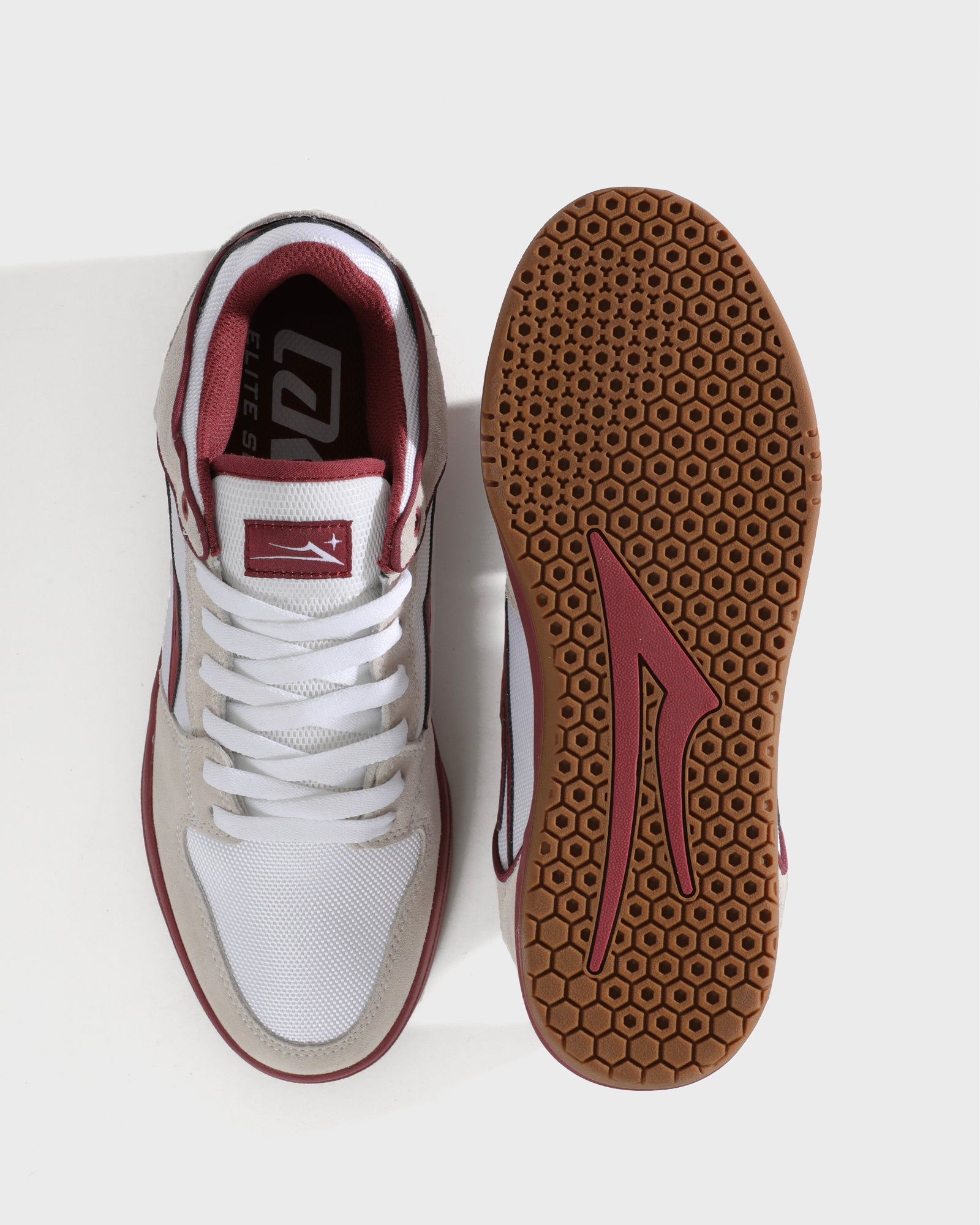 lakai-telford-low-elite-blanc-su-de-cordura-rouge image 3