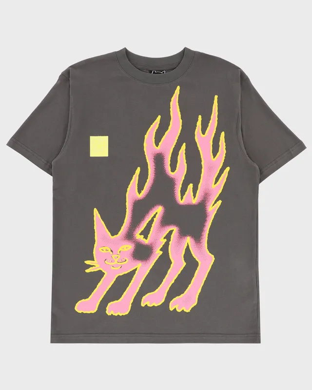 lakai-x-ripndip-pink-flame-t-shirt-gris-rose image 1